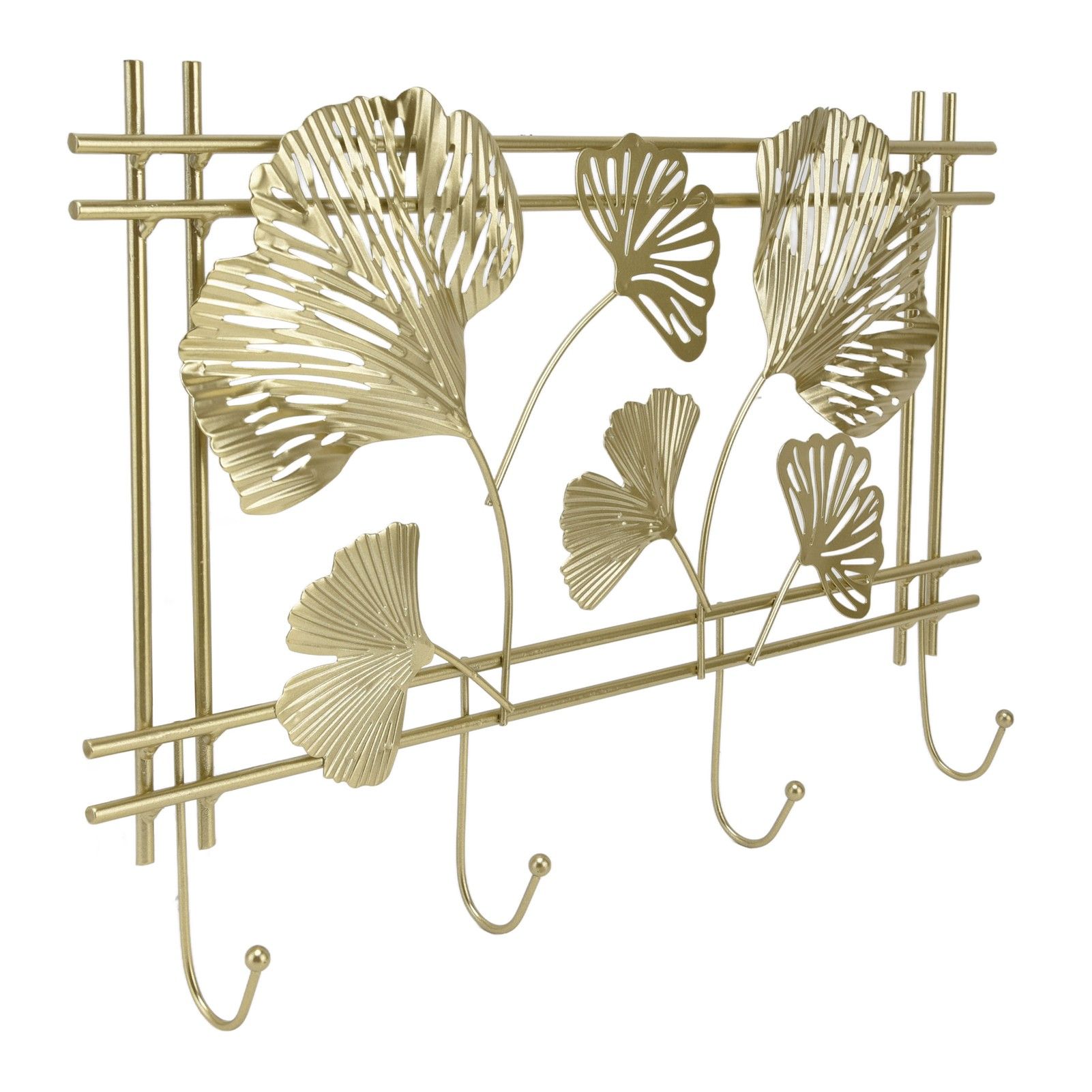 Wall Coat Rack Gingko Leef Design Premium Metal Sturdy Durable Elegant Style Fashionable Wall Mounted Coat Rack - Image 7