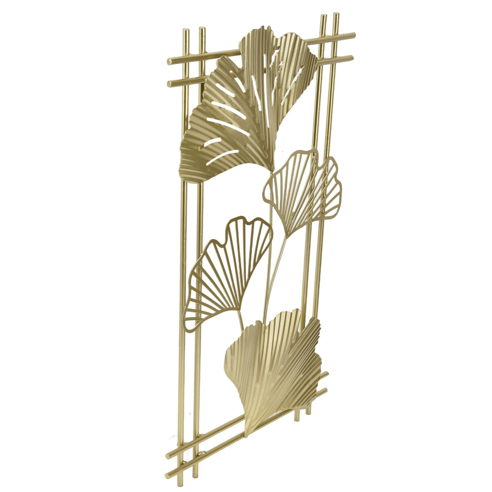 Gold Metal Wall Decor Golden Leaf Wall Hanging Decor Art Sculpture with Frame for Living Room Office Home Hotel - Image 6