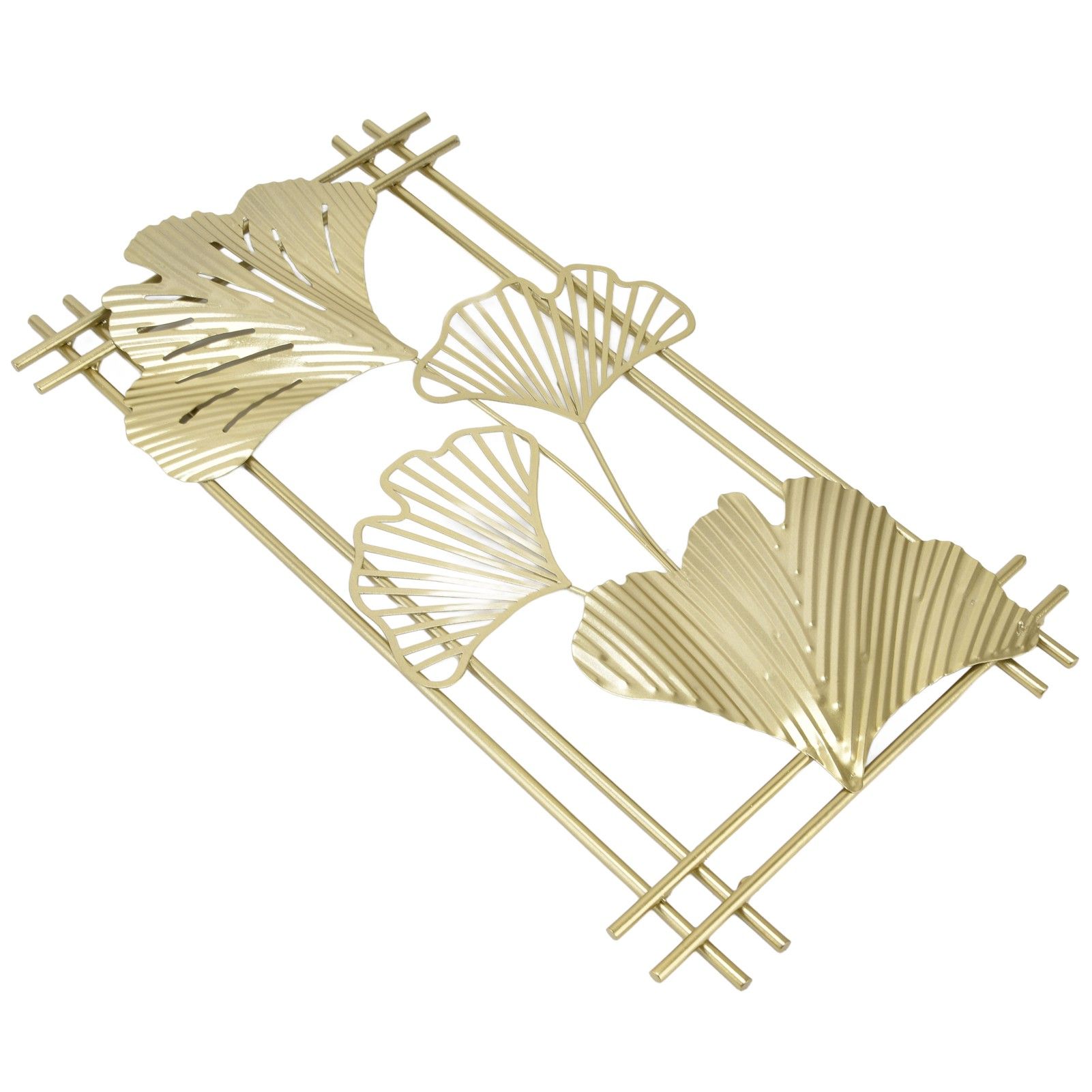 Gold Metal Wall Decor Golden Leaf Wall Hanging Decor Art Sculpture with Frame for Living Room Office Home Hotel - Image 7