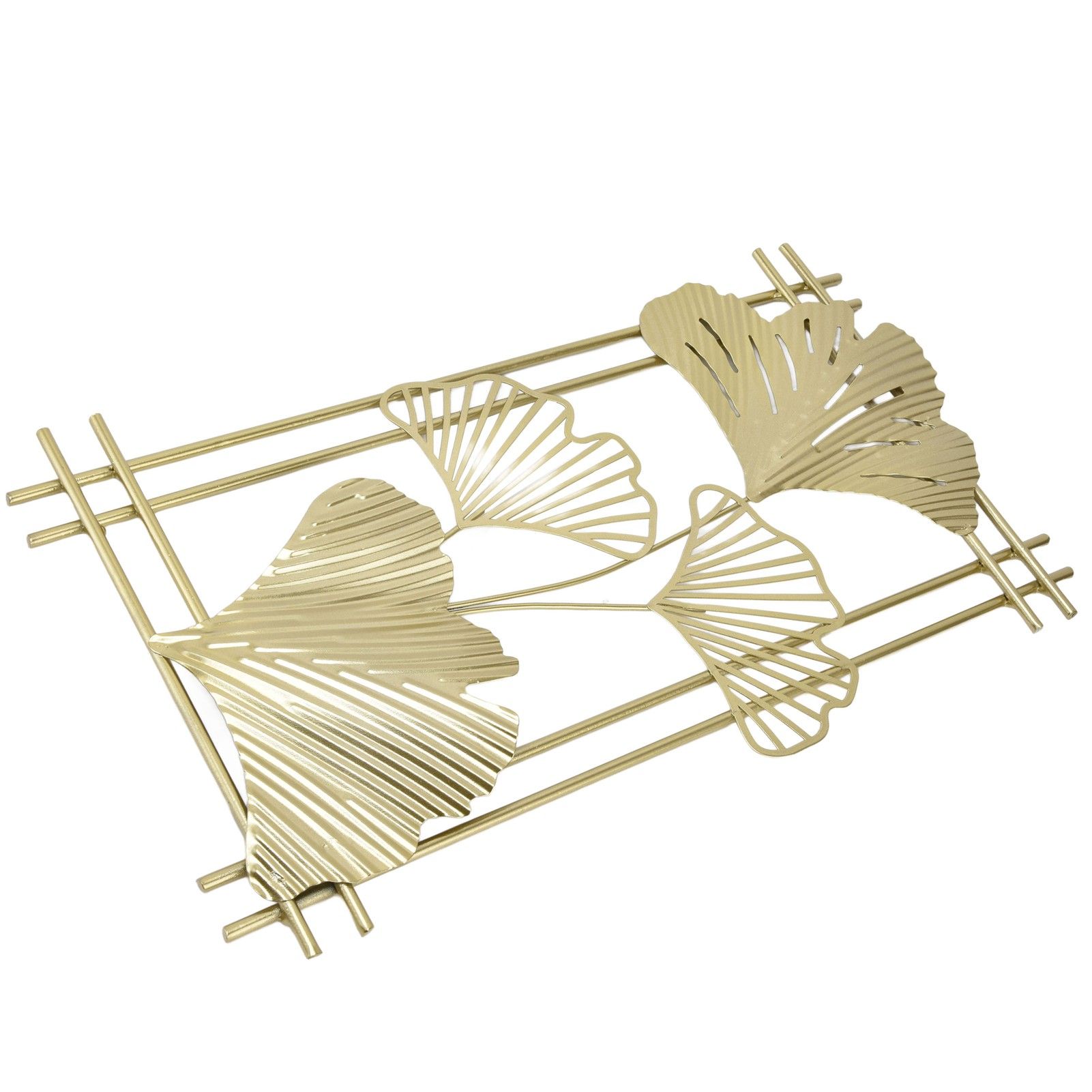 Gold Metal Wall Decor Golden Leaf Wall Hanging Decor Art Sculpture with Frame for Living Room Office Home Hotel - Image 8