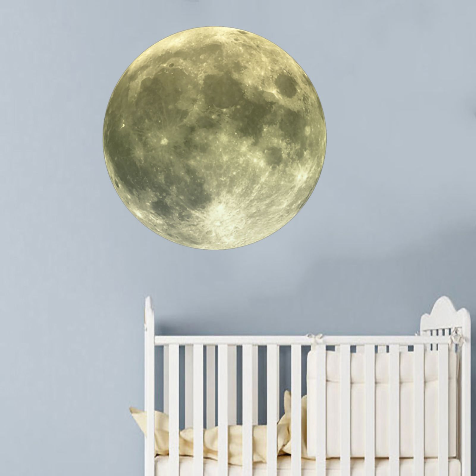 Moon Wall Sticker Glowing Luminous Wall Sticker PVC DIY Wall Paper for Bedroom Decoration12cm / 4.7in - Image 3