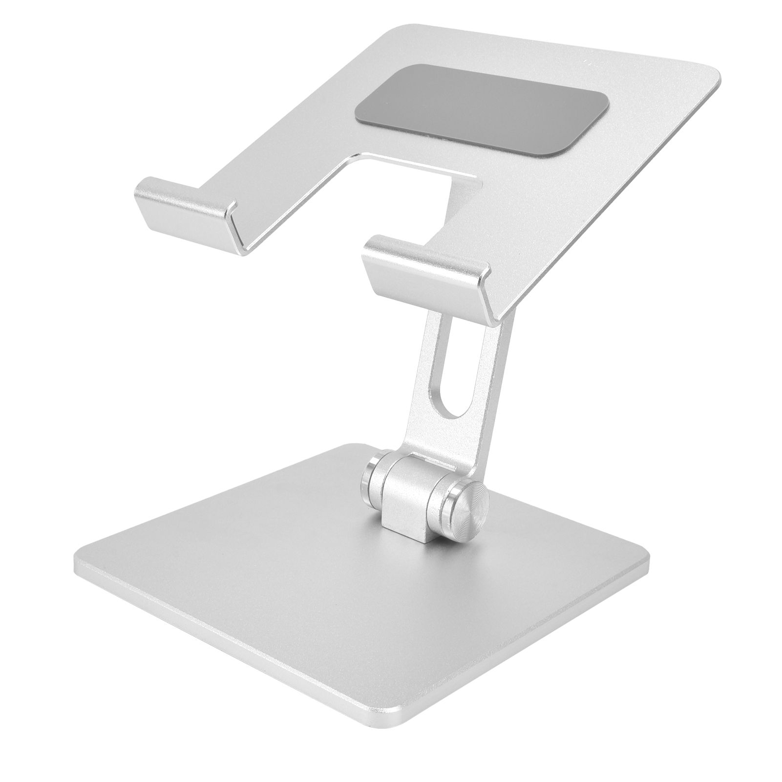 Tablet Stand Holder Aluminum Alloy Universal Desktop Adjustable Foldable Phone Tablet Bracket Silver - Image 6