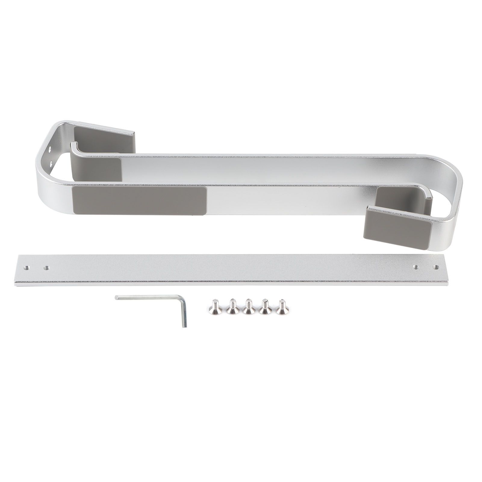 Universal Laptop Stand Heat Dissipation Aluminum Alloy Ergonomic Design Computer Riser Shelf Silver - Image 1