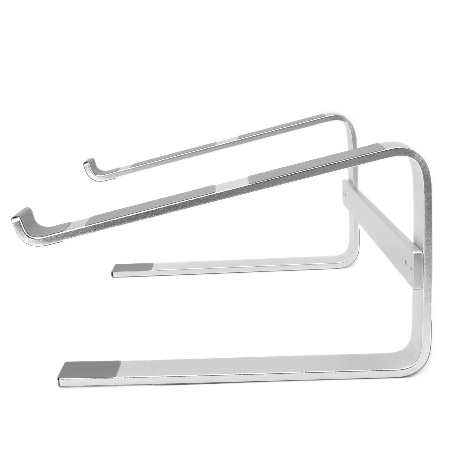 Desktop Laptop Stand Ergonomic Aluminum Alloy Laptop PC Computer Riser Cooling Shelf for Home Office Silver - Image 3