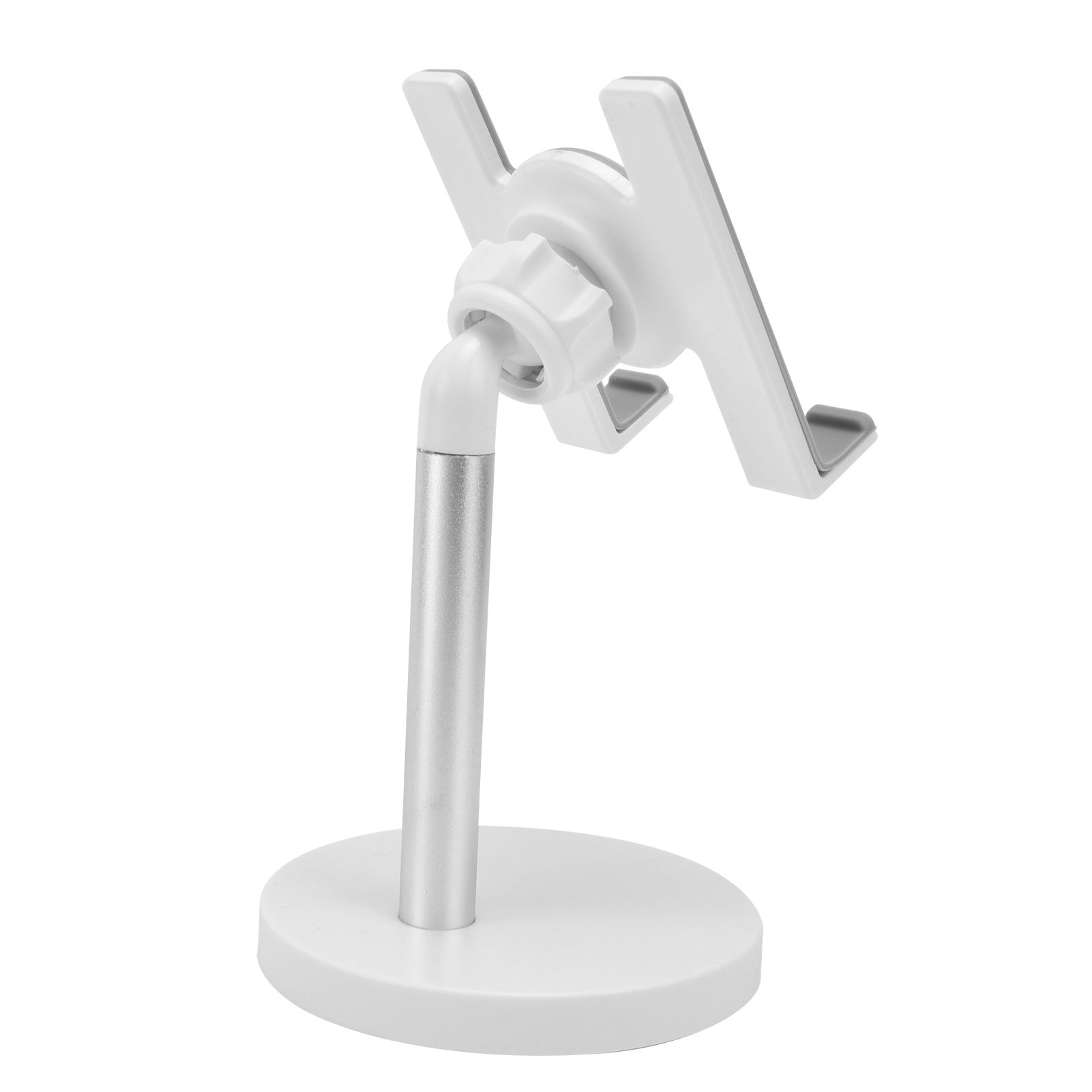 Cell Phone Stand Aluminum Alloy Adjustable Height Desk Mobile Phone Holder for IOS Tablet Silver - Image 4