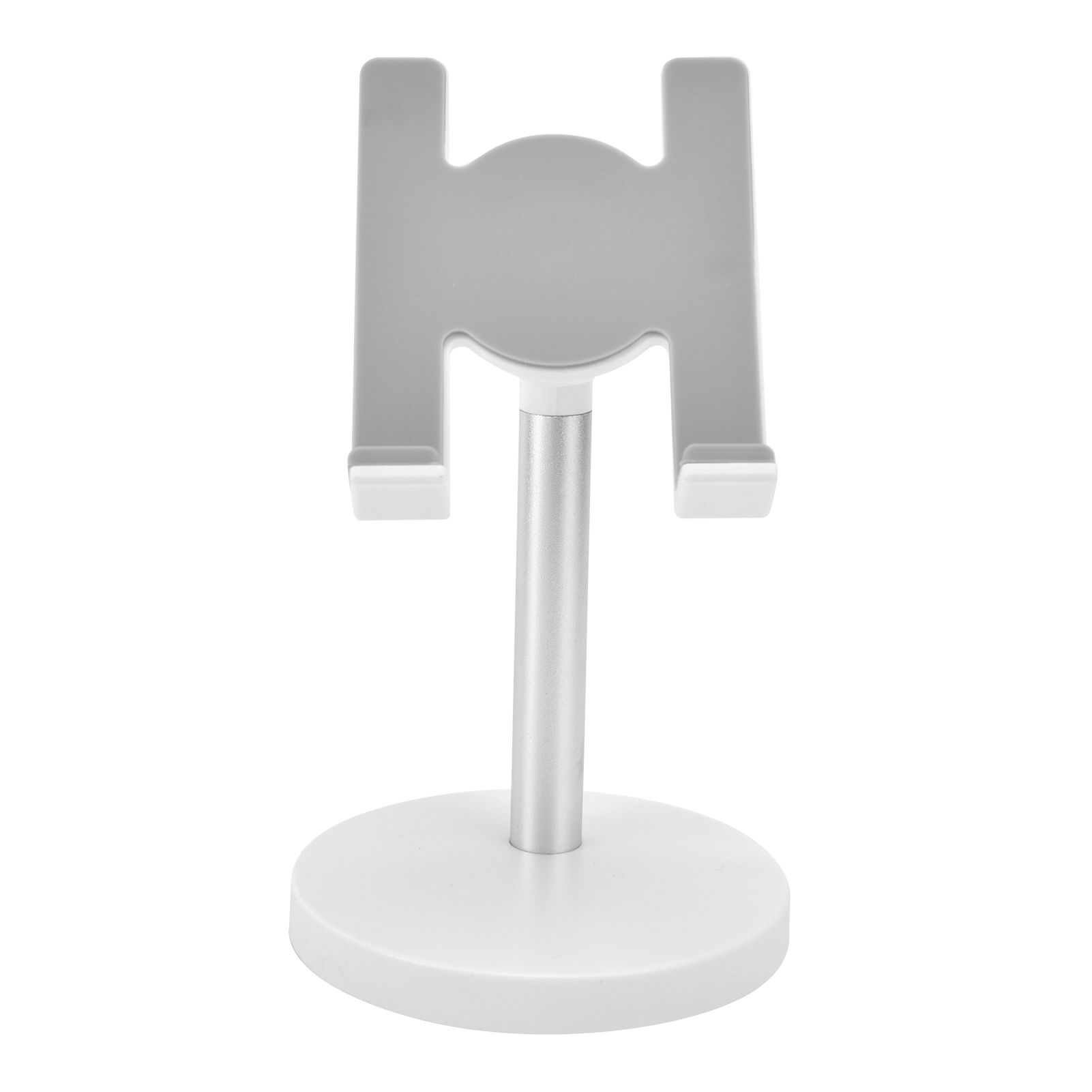 Cell Phone Stand Aluminum Alloy Adjustable Height Desk Mobile Phone Holder for IOS Tablet Silver - Image 7