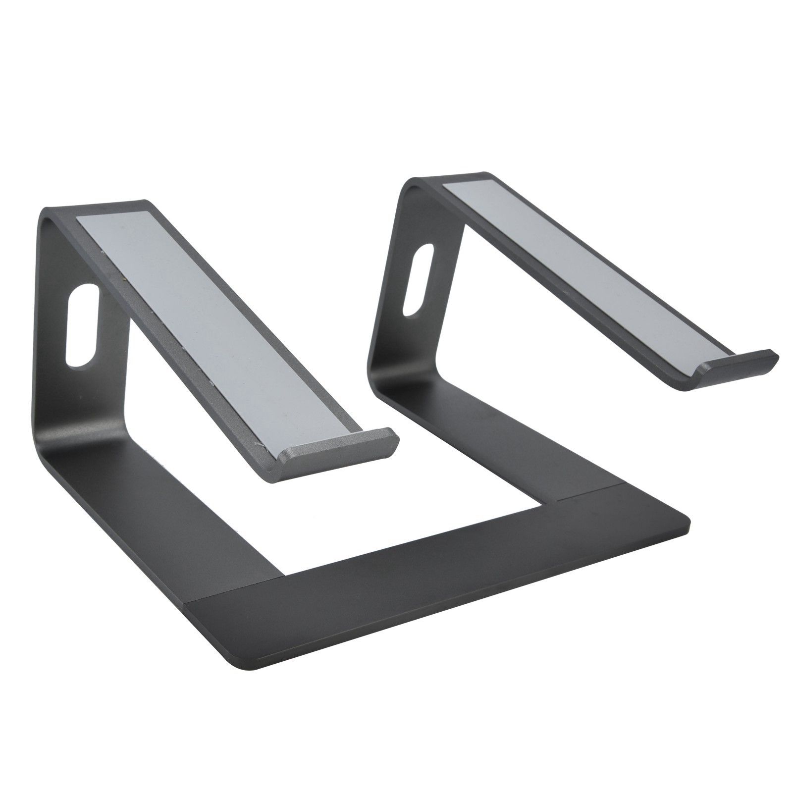 Aluminum Alloy Laptop Stand Portable Computer Stand Riser Desktop Metal Base Cooling Bracket Space Grey - Image 2