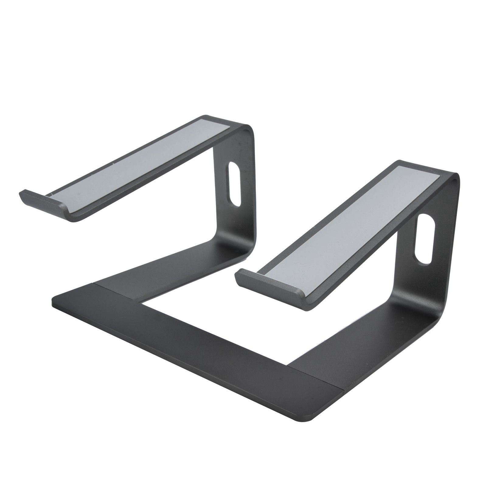 Aluminum Alloy Laptop Stand Portable Computer Stand Riser Desktop Metal Base Cooling Bracket Space Grey - Image 3