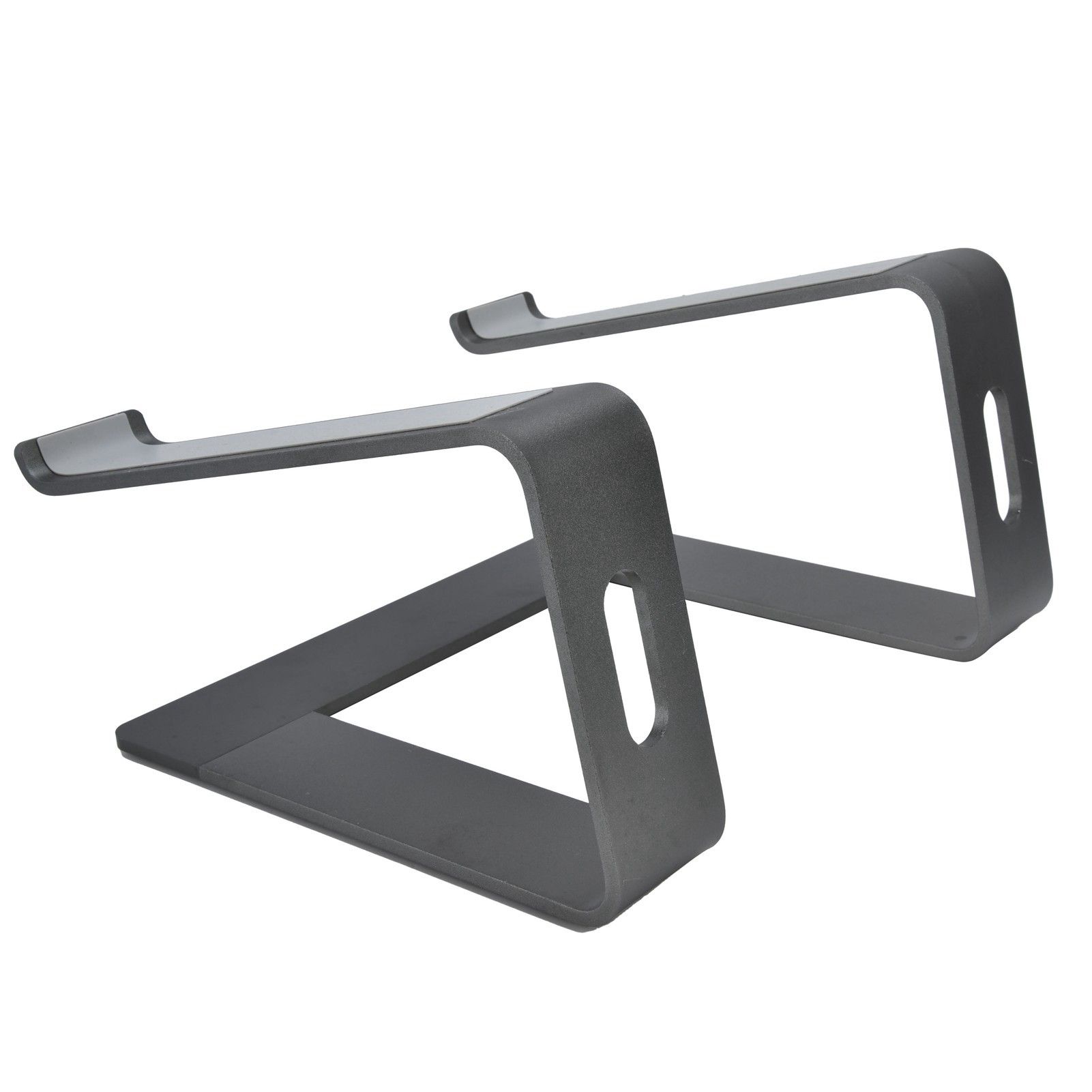 Aluminum Alloy Laptop Stand Portable Computer Stand Riser Desktop Metal Base Cooling Bracket Space Grey - Image 4