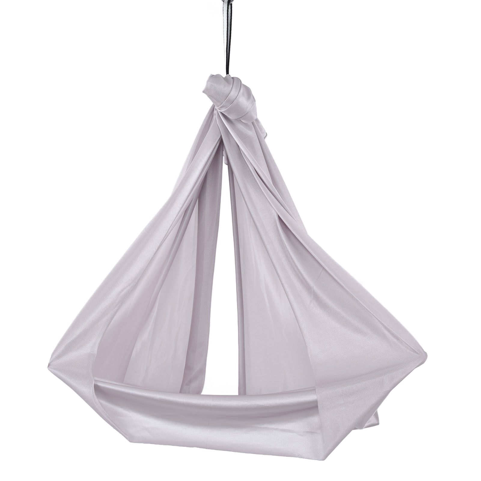 Aerial Yoga Hammock 1 X 2.8m Safe Breathable Relieve Pain Children's Elastic Hammock for Yoga Children UseGrey - Image 5