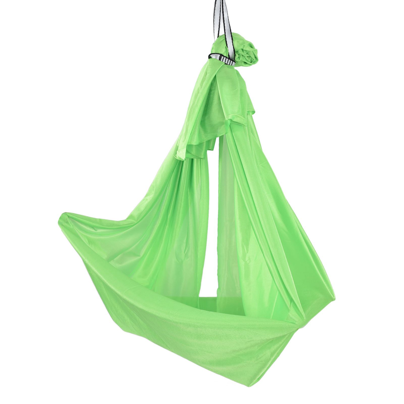 Aerial Yoga Hammock 1 X 2.8m Safe Breathable Relieve Pain Children's Elastic Hammock for Yoga Children UseGreen - Image 2