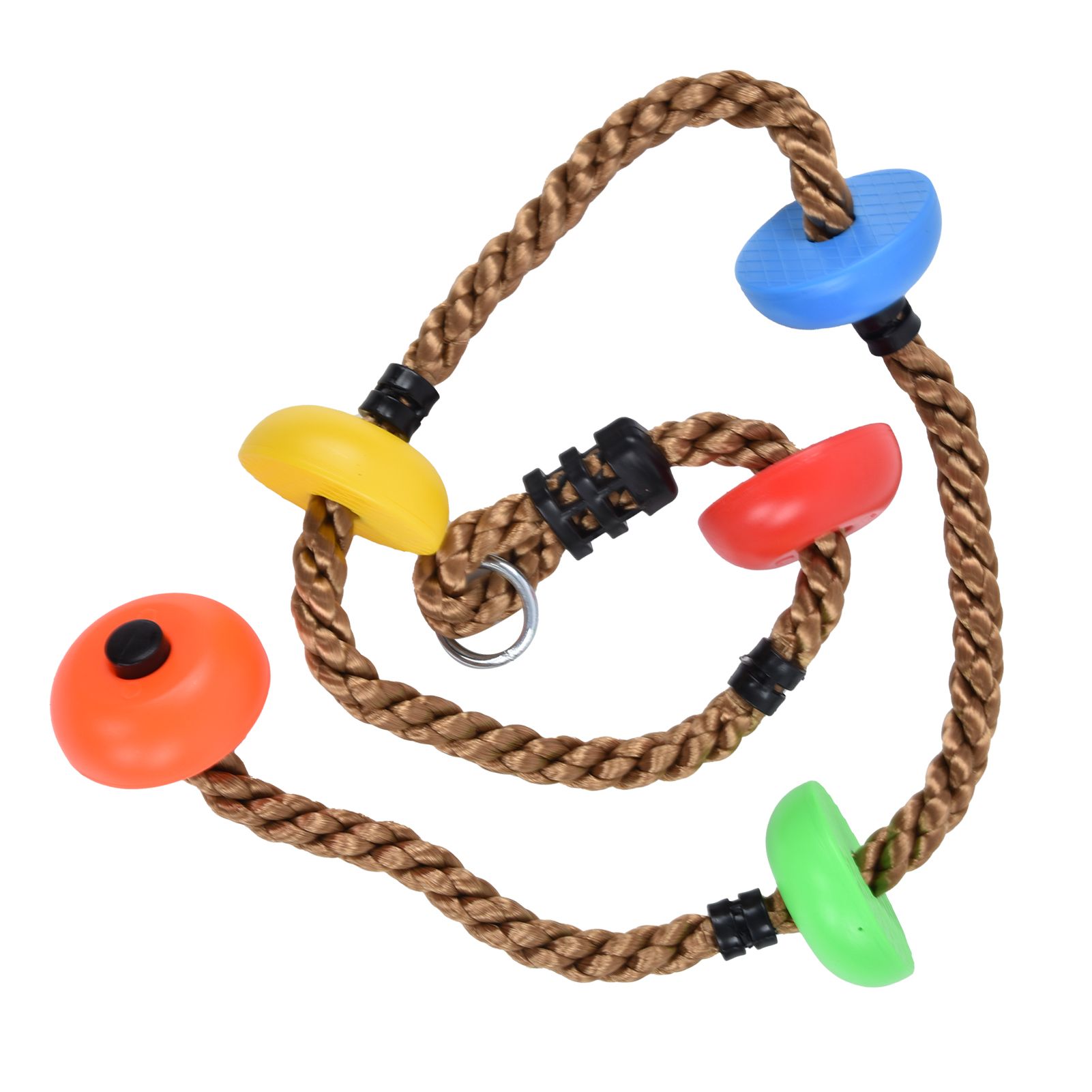194cm Disc Swing Rope Plastic Multicolor Platforms for Children Balconies Courtyards Outdoor - Image 2