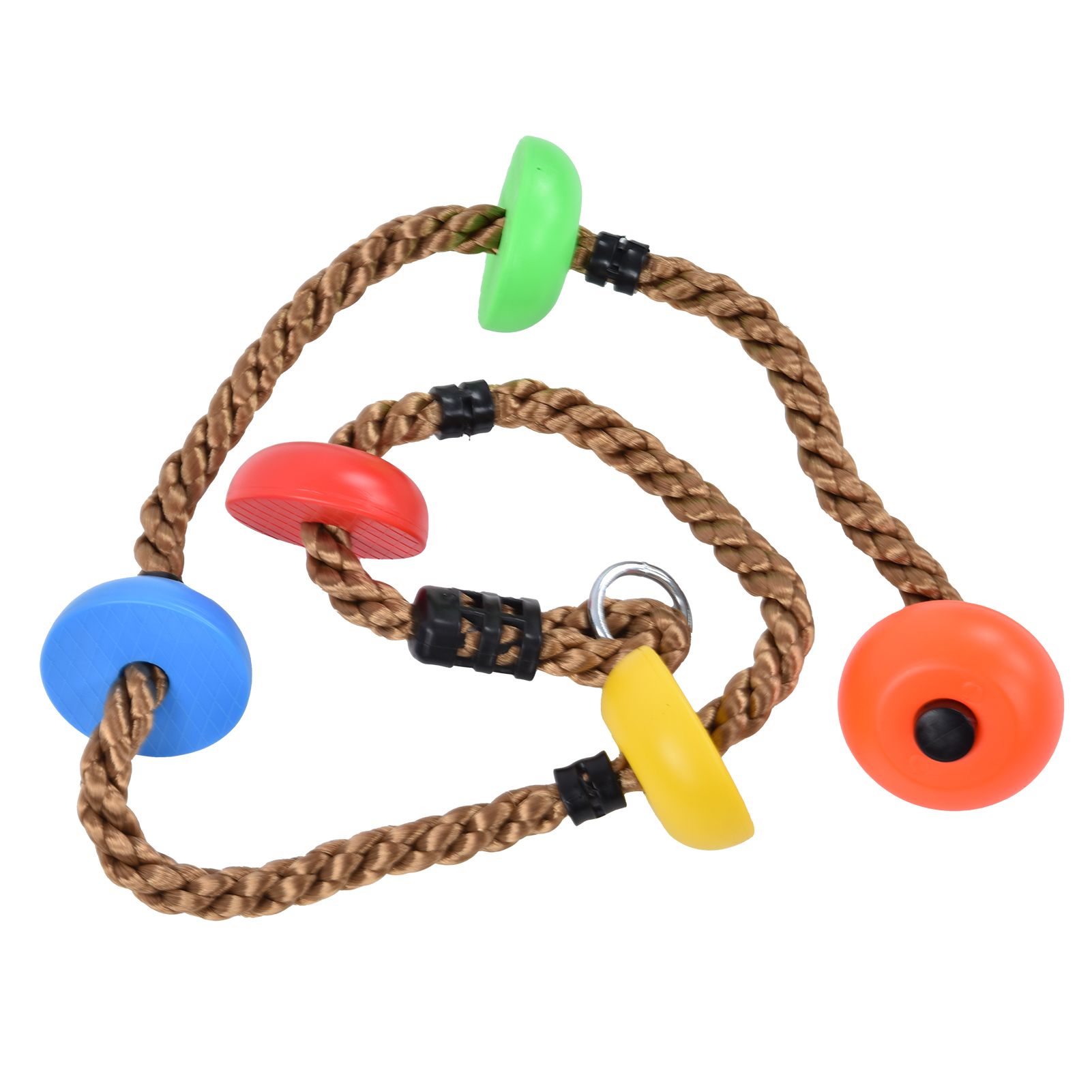 194cm Disc Swing Rope Plastic Multicolor Platforms for Children Balconies Courtyards Outdoor - Image 5