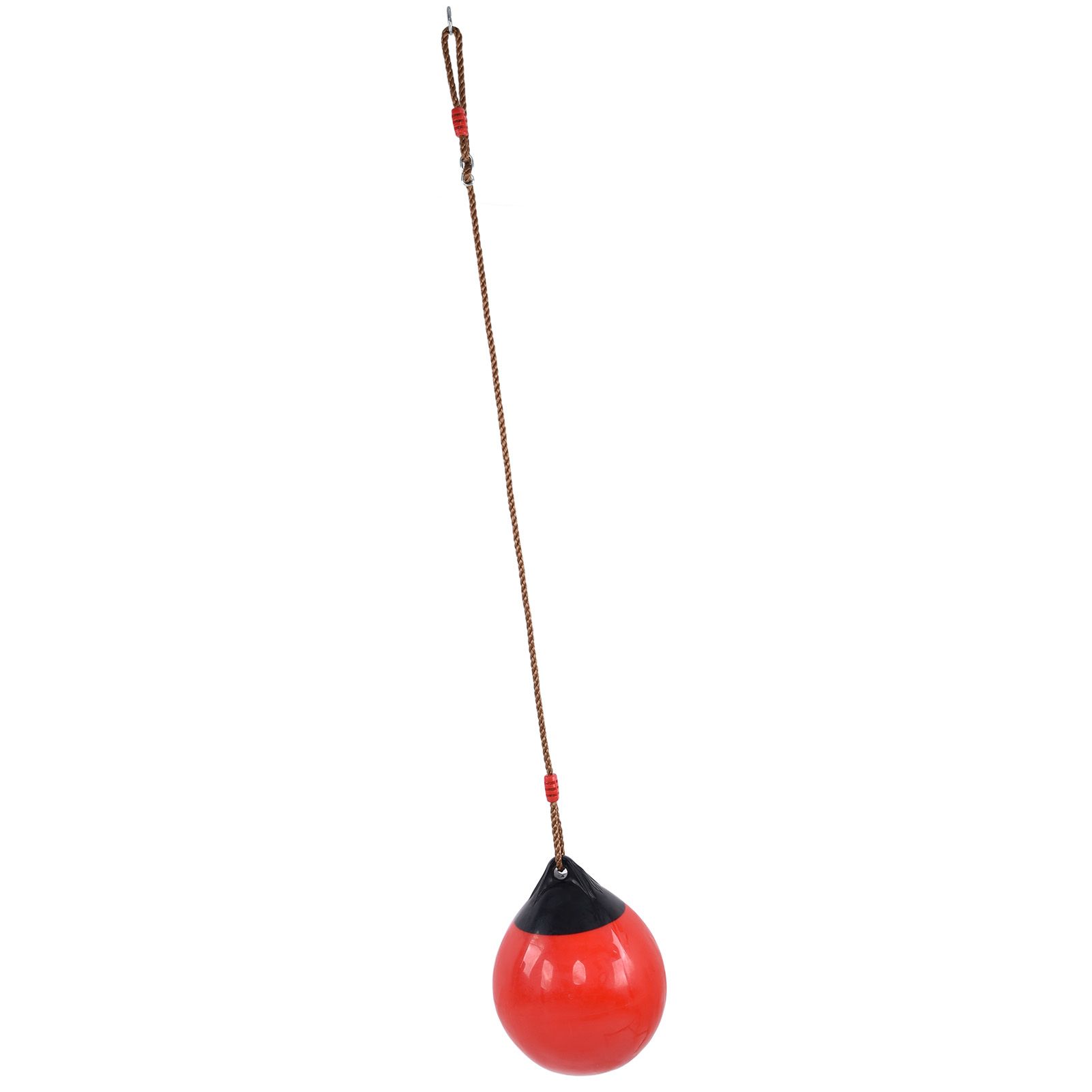 Inflatable Ball Swing Seat 29cm/11.4in Red Small with Hanging Rope Chain for Indoor Outdoor Garden - Image 2