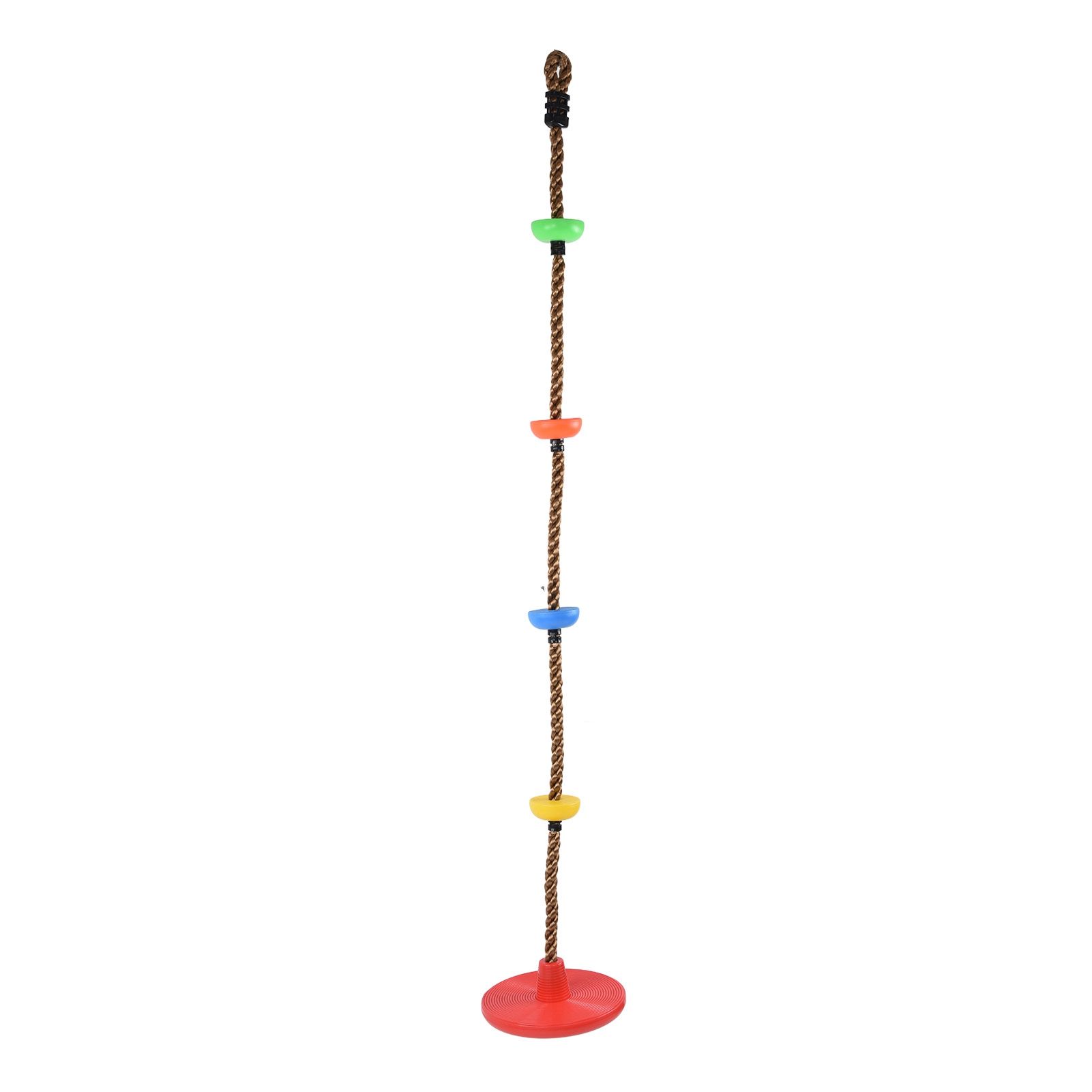Disc Swing Seat Climbing Rope Colorful High Strength for Kids Children Indoors Outdoors - Image 1