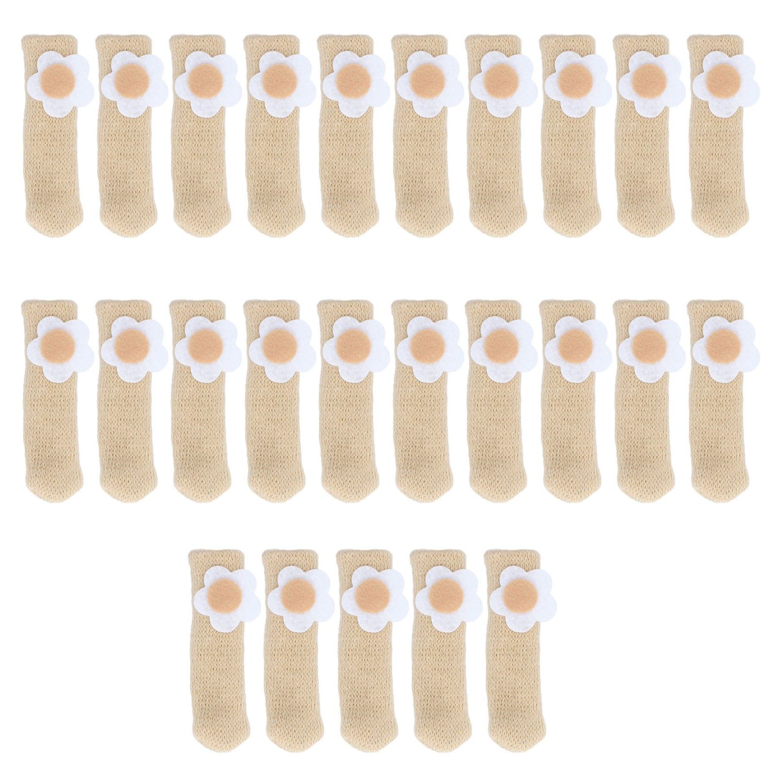 25Pcs Furniture Leg Cover Foot Cover Mat Floor Protector Double Layer Knitted Set Kit - Image 1