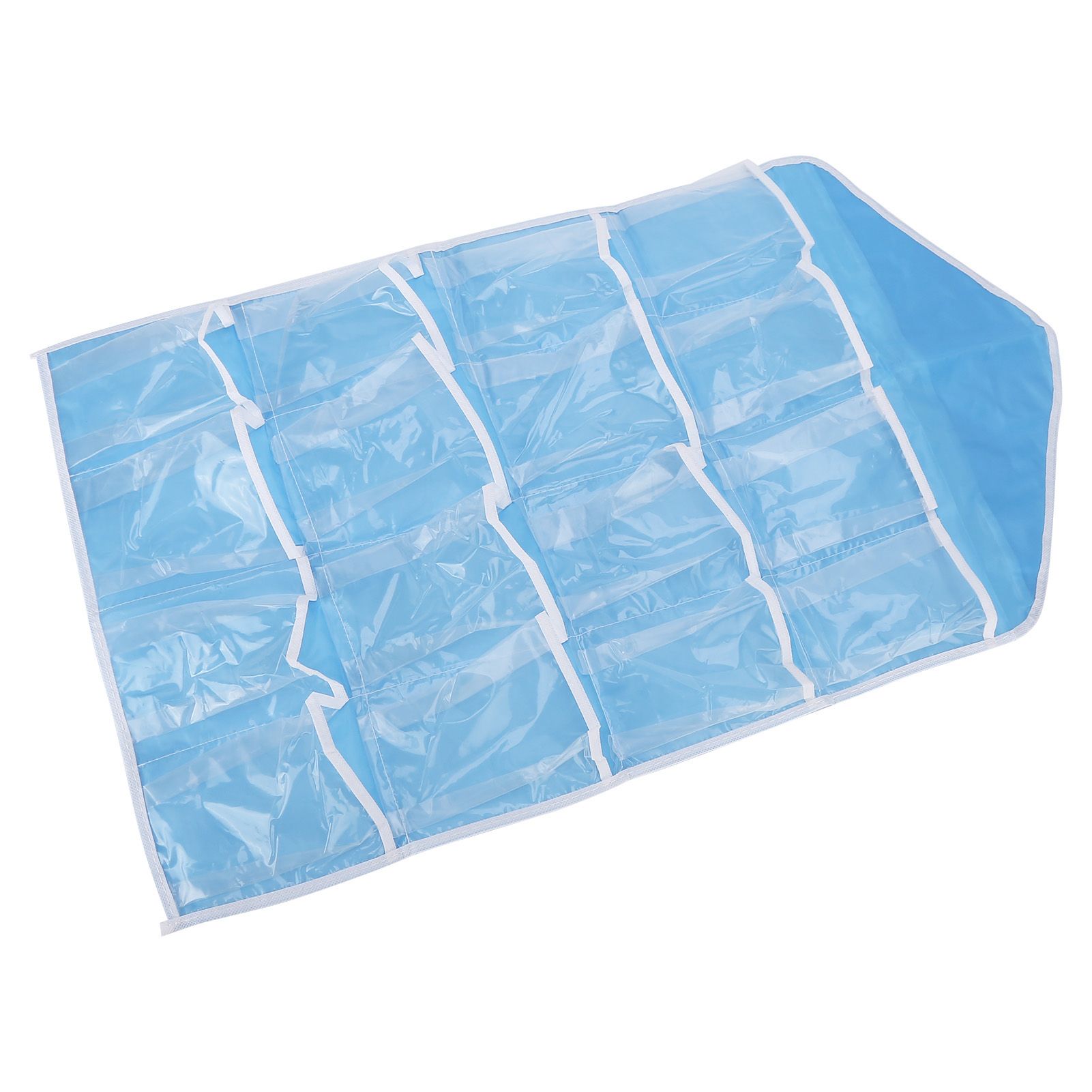 Wall Closet Hanging Organizers Over The Door Storage Bag Polyester Hanging Shelves Pocket for Bedroom Living RoomBlue - Image 2
