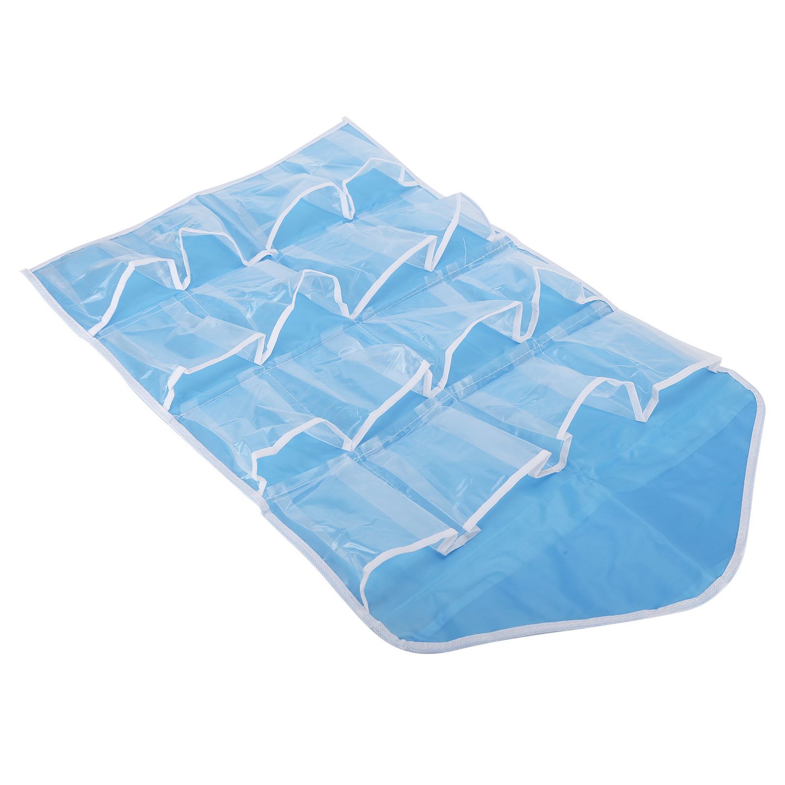 Wall Closet Hanging Organizers Over The Door Storage Bag Polyester Hanging Shelves Pocket for Bedroom Living RoomBlue - Image 3
