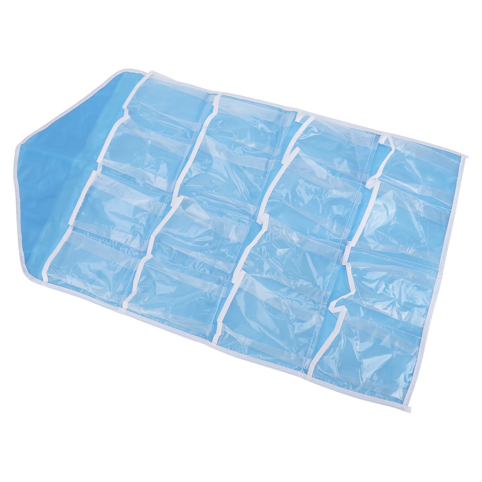 Wall Closet Hanging Organizers Over The Door Storage Bag Polyester Hanging Shelves Pocket for Bedroom Living RoomBlue - Image 4