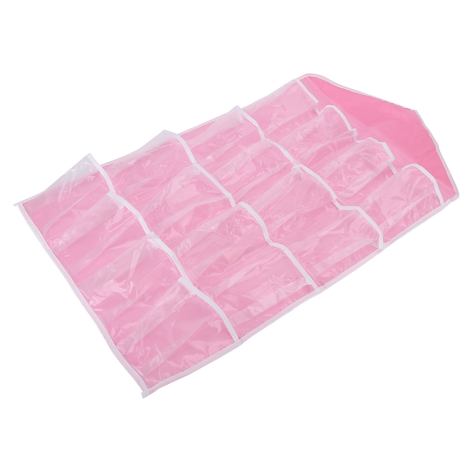 Wall Closet Hanging Organizers Over The Door Storage Bag Polyester Hanging Shelves Pocket for Bedroom Living RoomPink - Image 2