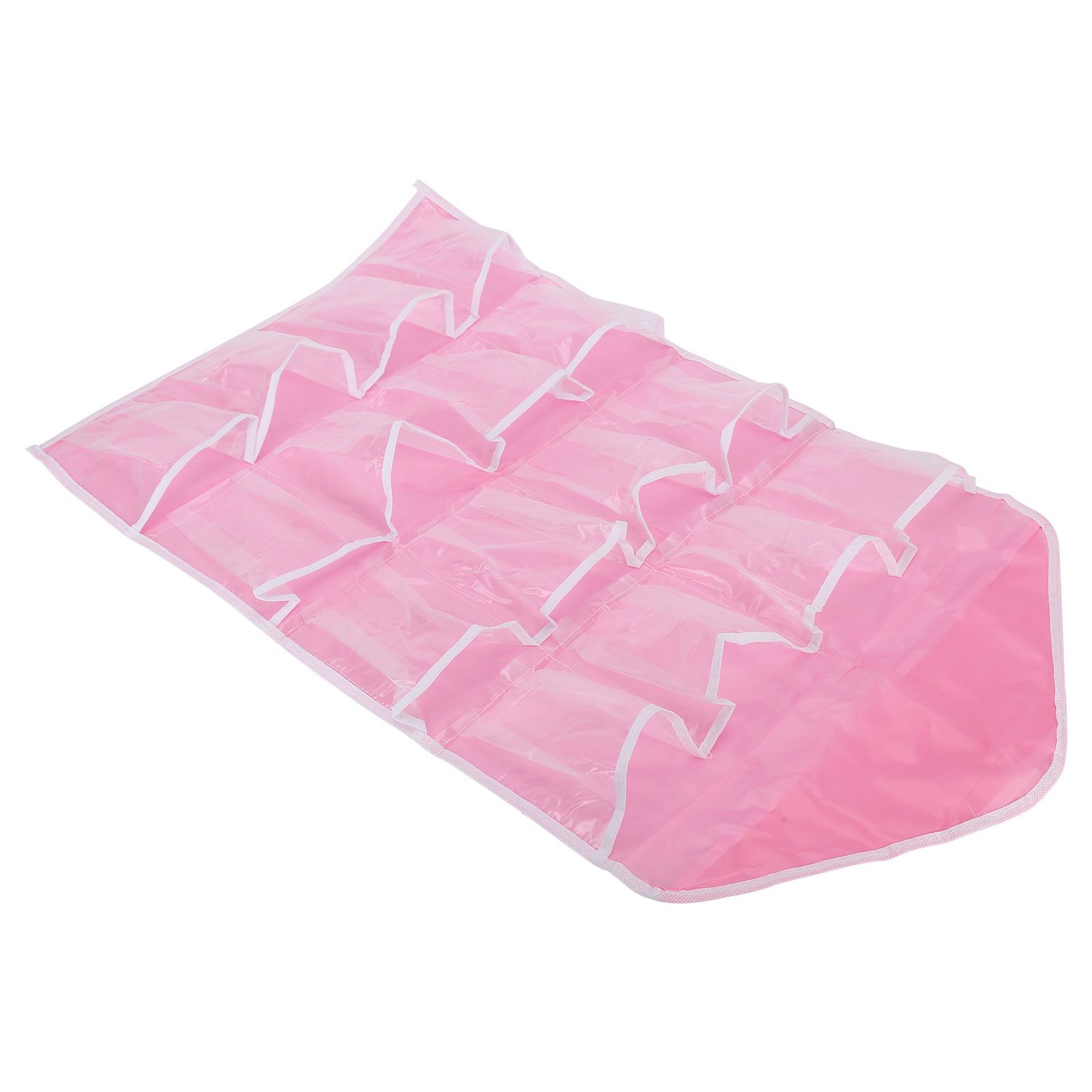 Wall Closet Hanging Organizers Over The Door Storage Bag Polyester Hanging Shelves Pocket for Bedroom Living RoomPink - Image 3
