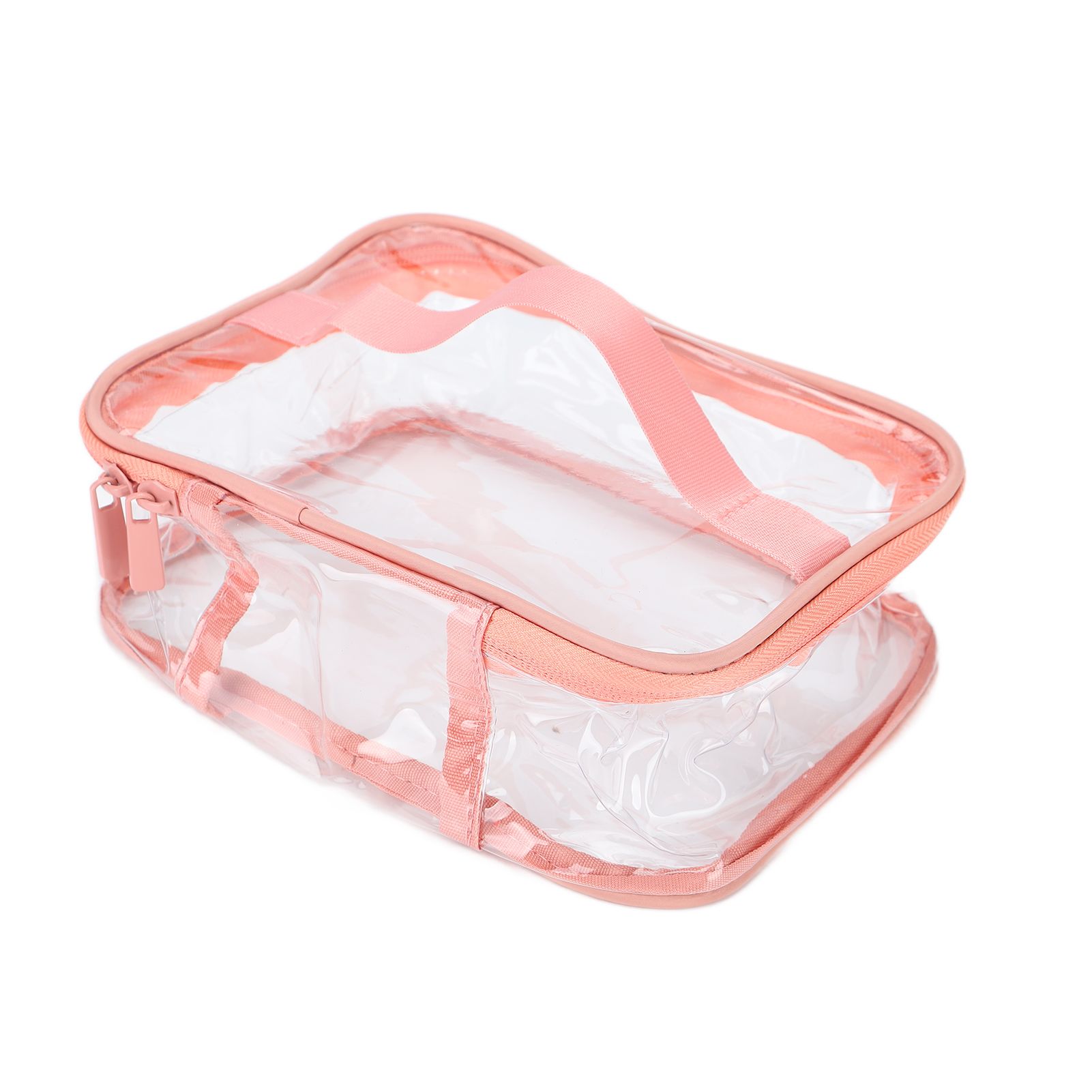 Clear Toiletry Bag Travel Cosmetic Makeup Bag PVC Storage Bag Portable Transparent Pouch for Traveling Vacation Bathroom - Image 2