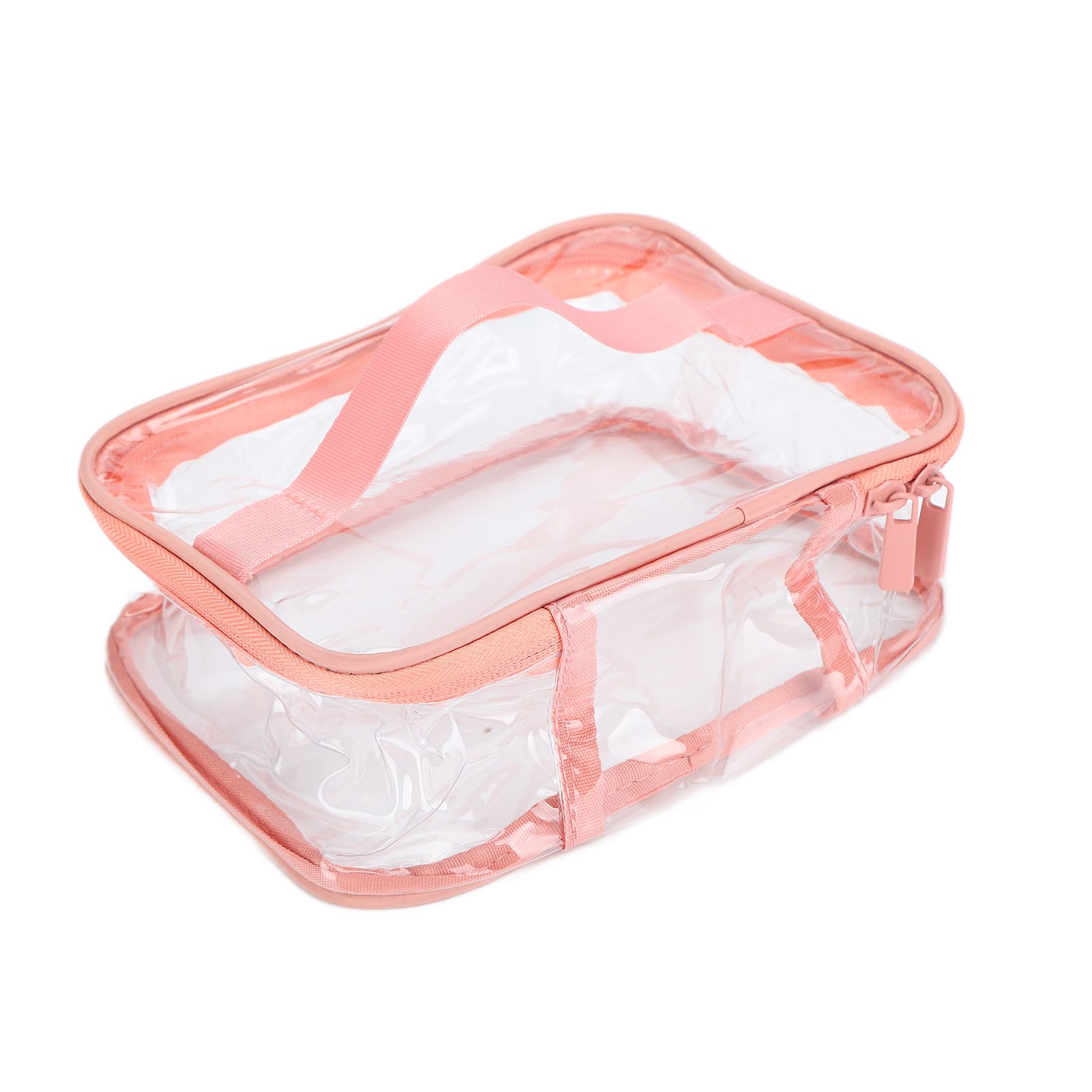 Clear Toiletry Bag Travel Cosmetic Makeup Bag PVC Storage Bag Portable Transparent Pouch for Traveling Vacation Bathroom - Image 3