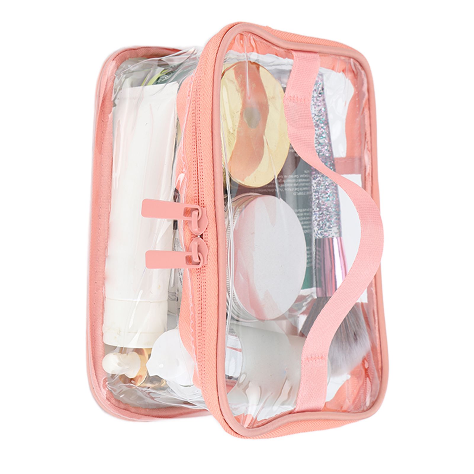 Clear Toiletry Bag Travel Cosmetic Makeup Bag PVC Storage Bag Portable Transparent Pouch for Traveling Vacation Bathroom - Image 4