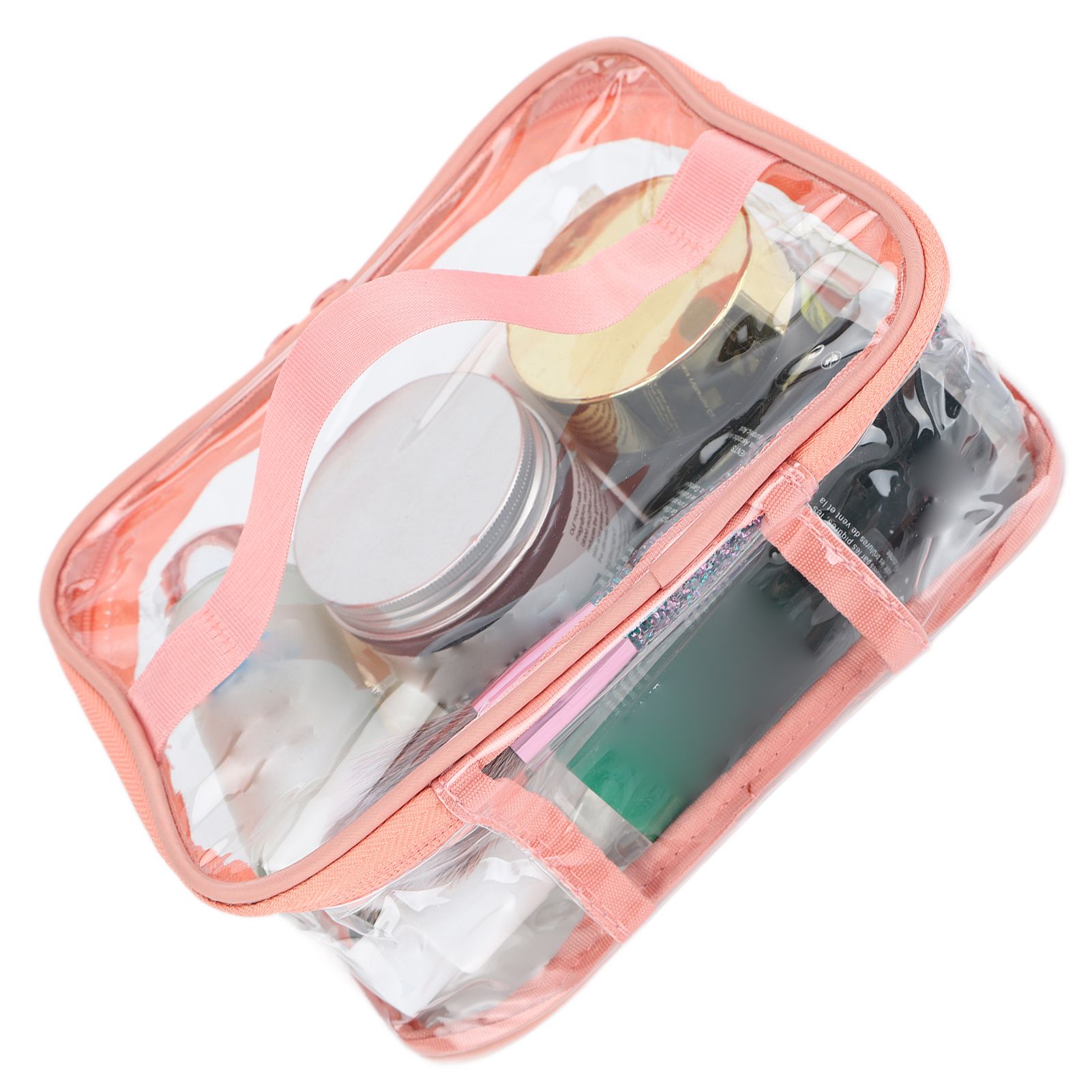 Clear Toiletry Bag Travel Cosmetic Makeup Bag PVC Storage Bag Portable Transparent Pouch for Traveling Vacation Bathroom - Image 8