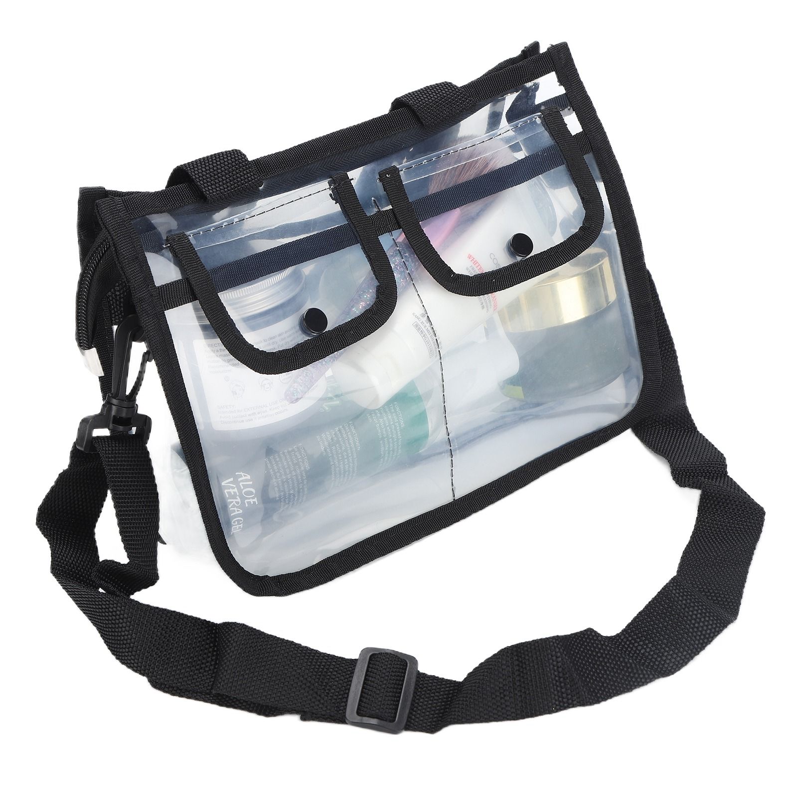 Clear Toiletry Bag EVA Portable Transparent Cosmetic Makeup Bag for Traveling Vacation - Image 5