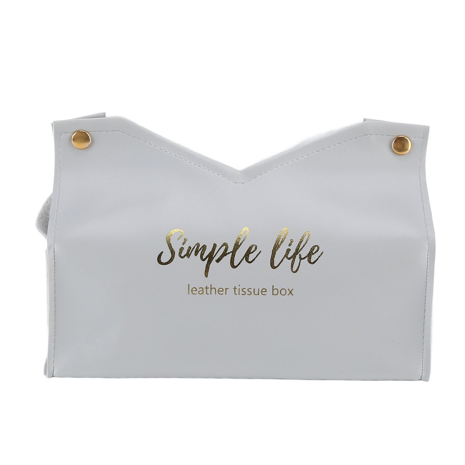 Tissue Bag Artificial Leather Vintage Kitchen Paper Towel Box Container for Office HomeGray - Image 1
