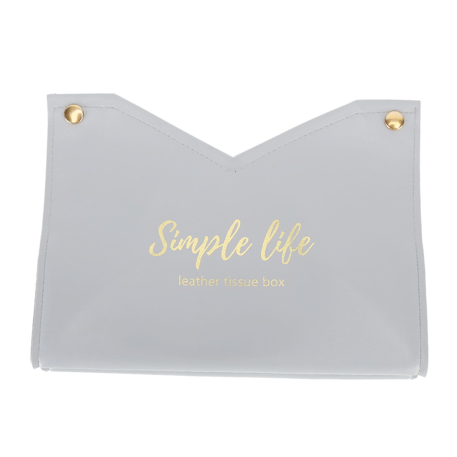 Tissue Bag Artificial Leather Vintage Kitchen Paper Towel Box Container for Office HomeGray - Image 3