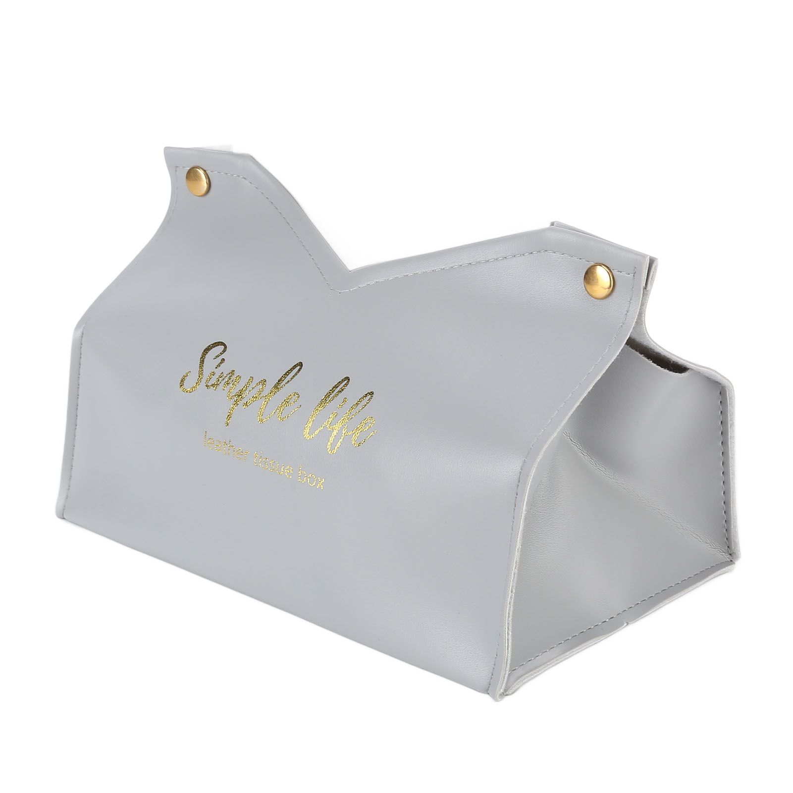 Tissue Bag Artificial Leather Vintage Kitchen Paper Towel Box Container for Office HomeGray - Image 4