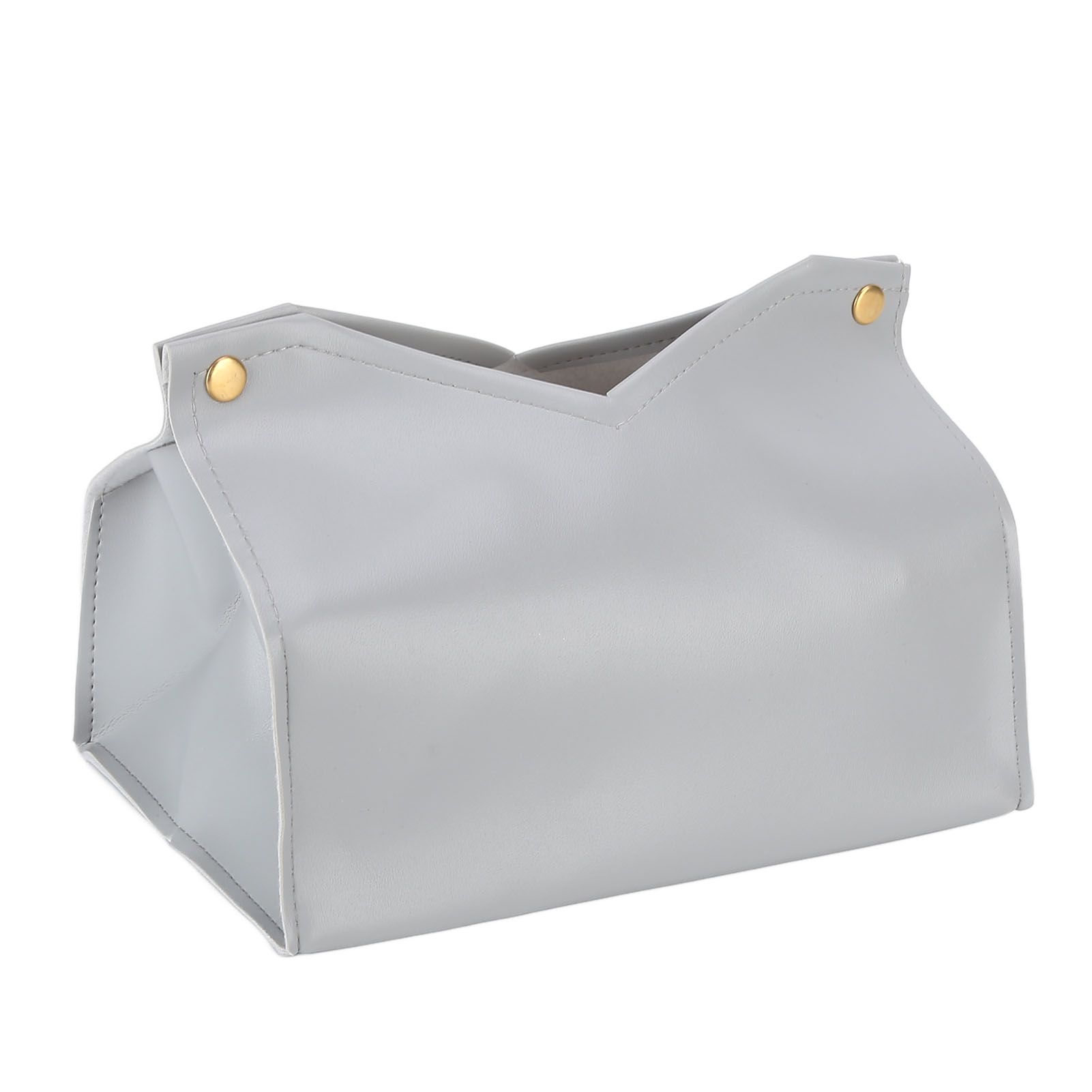 Tissue Bag Artificial Leather Vintage Kitchen Paper Towel Box Container for Office HomeGray - Image 8