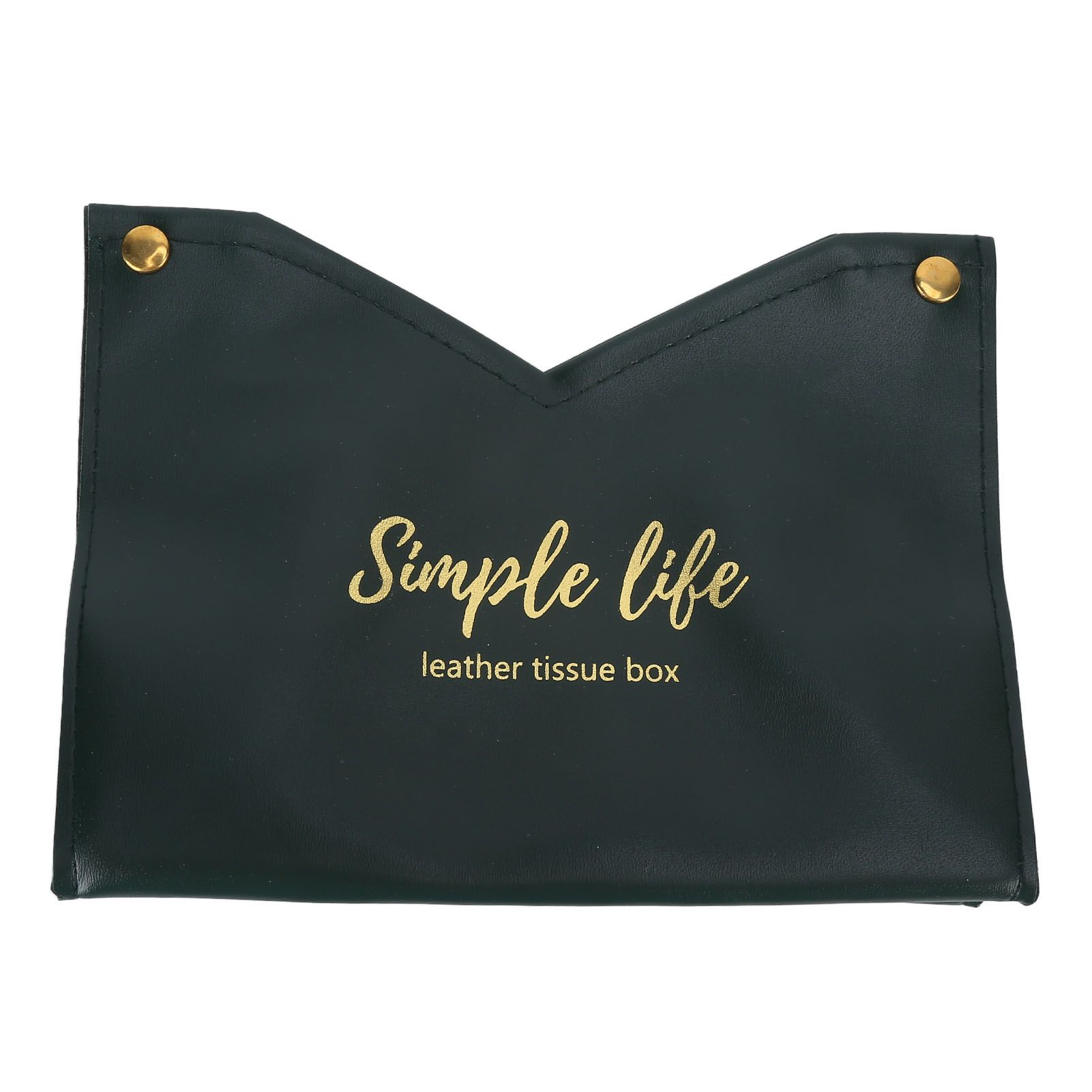 Tissue Bag Artificial Leather Vintage Kitchen Paper Towel Box Container for Office HomeGreen - Image 2