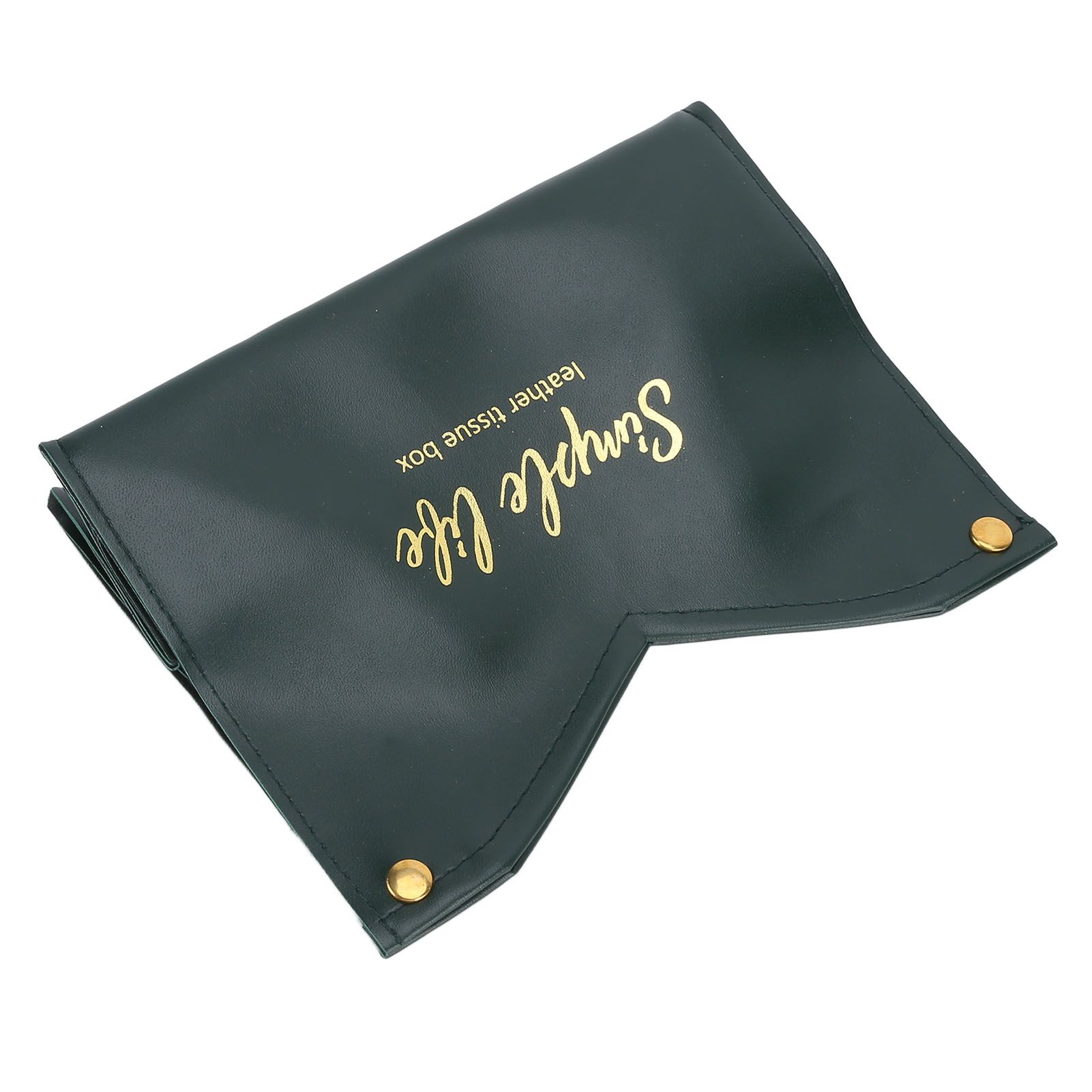 Tissue Bag Artificial Leather Vintage Kitchen Paper Towel Box Container for Office HomeGreen - Image 4