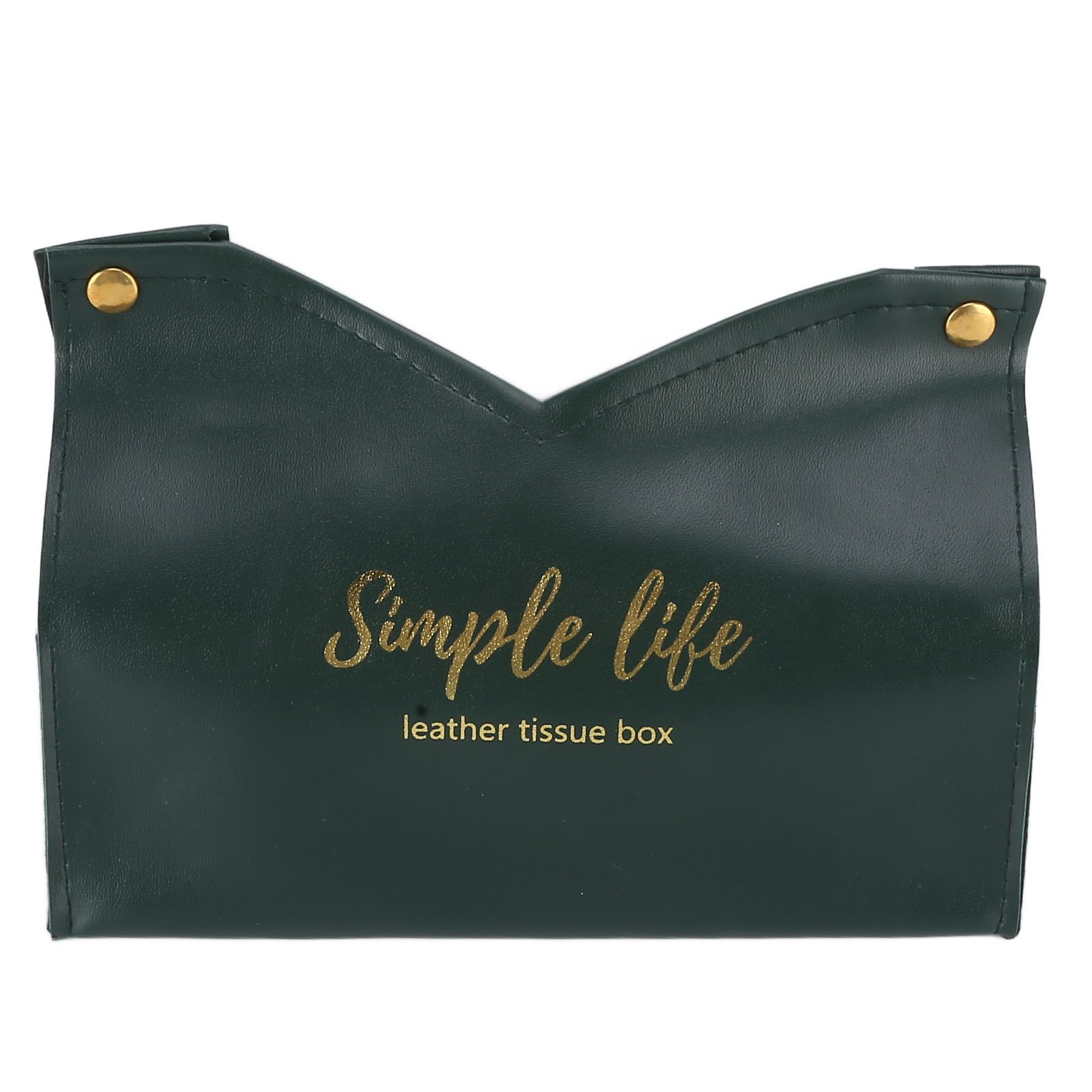 Tissue Bag Artificial Leather Vintage Kitchen Paper Towel Box Container for Office HomeGreen - Image 6