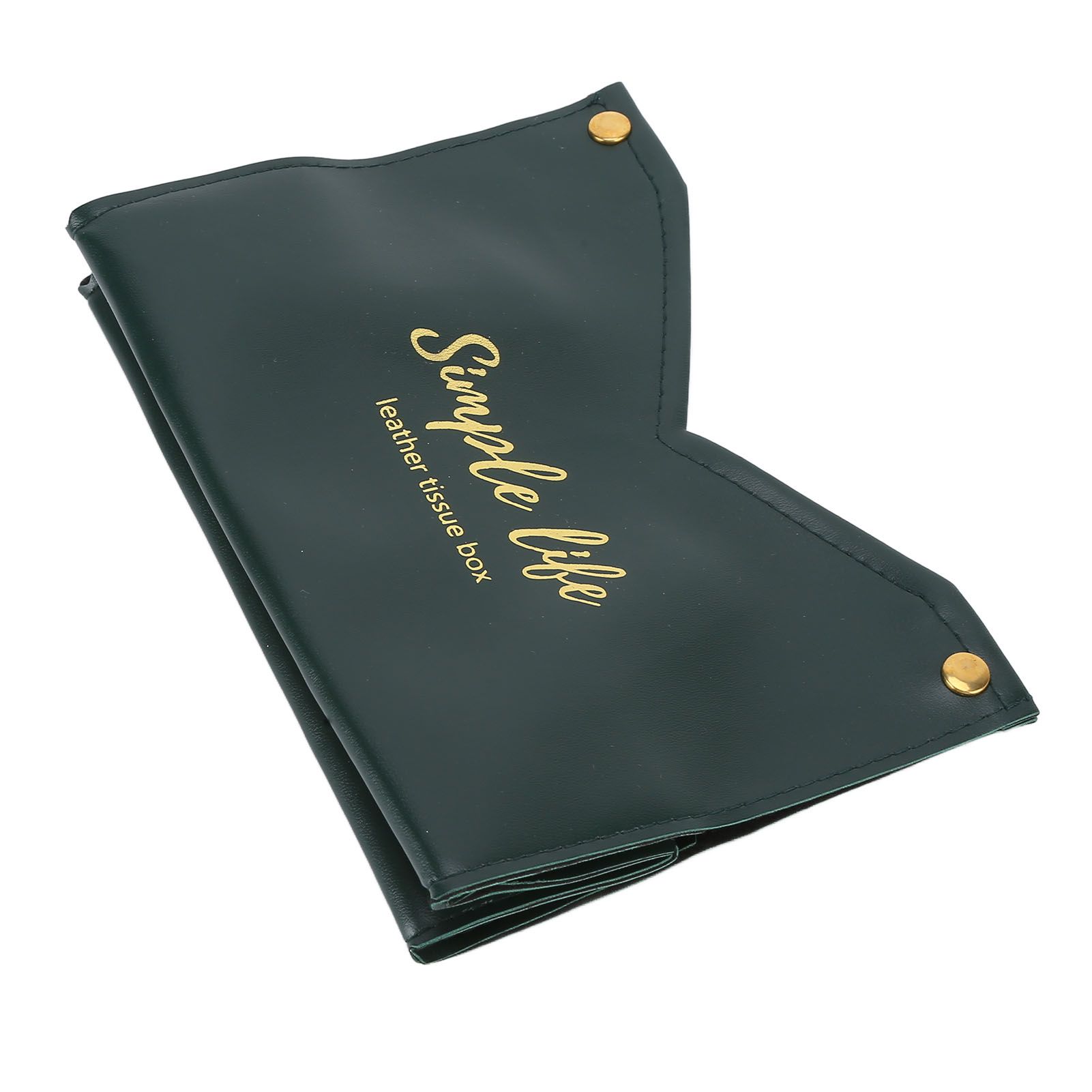 Tissue Bag Artificial Leather Vintage Kitchen Paper Towel Box Container for Office HomeGreen - Image 7
