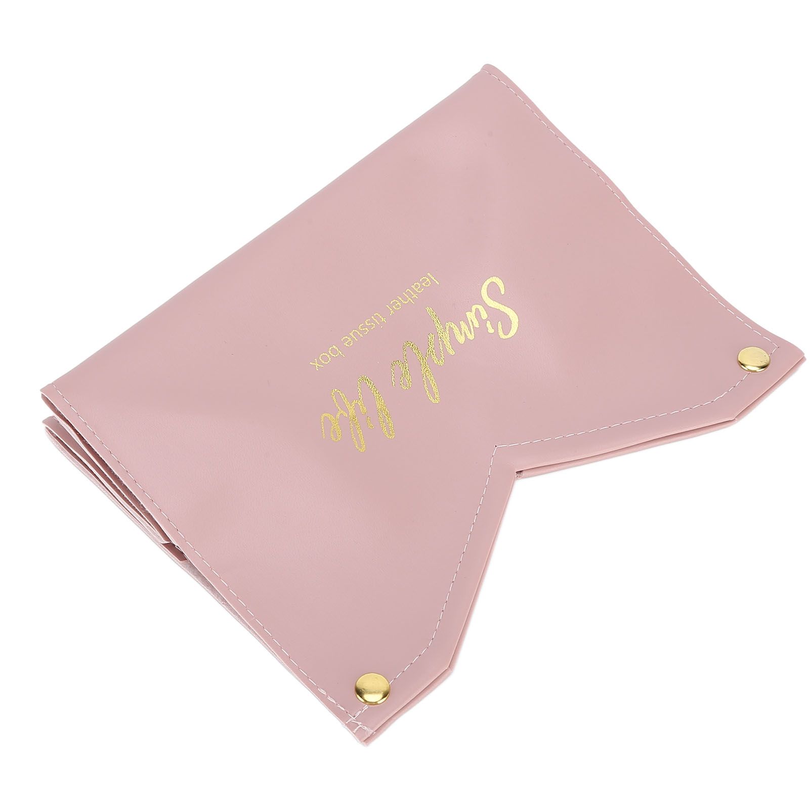 Tissue Bag Artificial Leather Vintage Kitchen Paper Towel Box Container for Office HomePink - Image 5