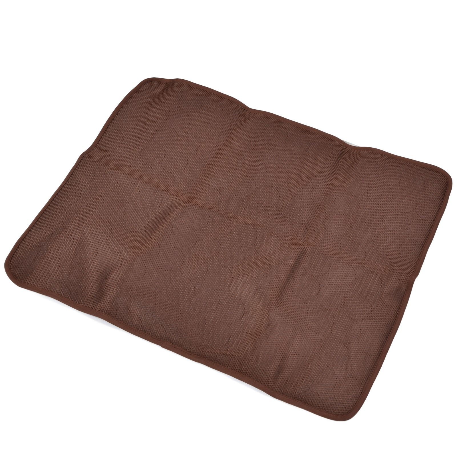 Pet Cooling Mat Breathable Soft Summer Dog Cat Sleeping Pad for Kennel Sofa Bed FloorBrown M - Image 2