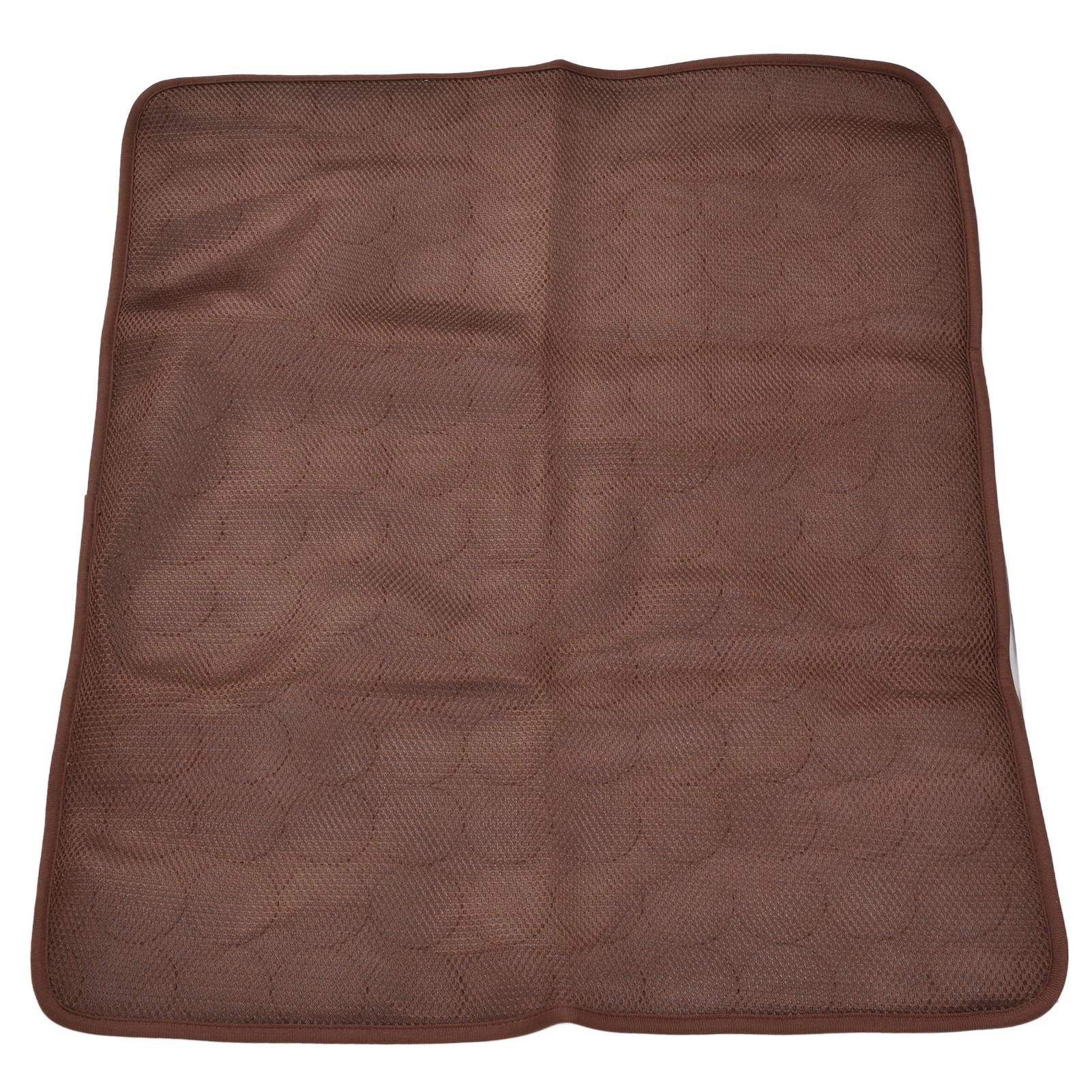 Pet Cooling Mat Breathable Soft Summer Dog Cat Sleeping Pad for Kennel Sofa Bed FloorBrown M - Image 3