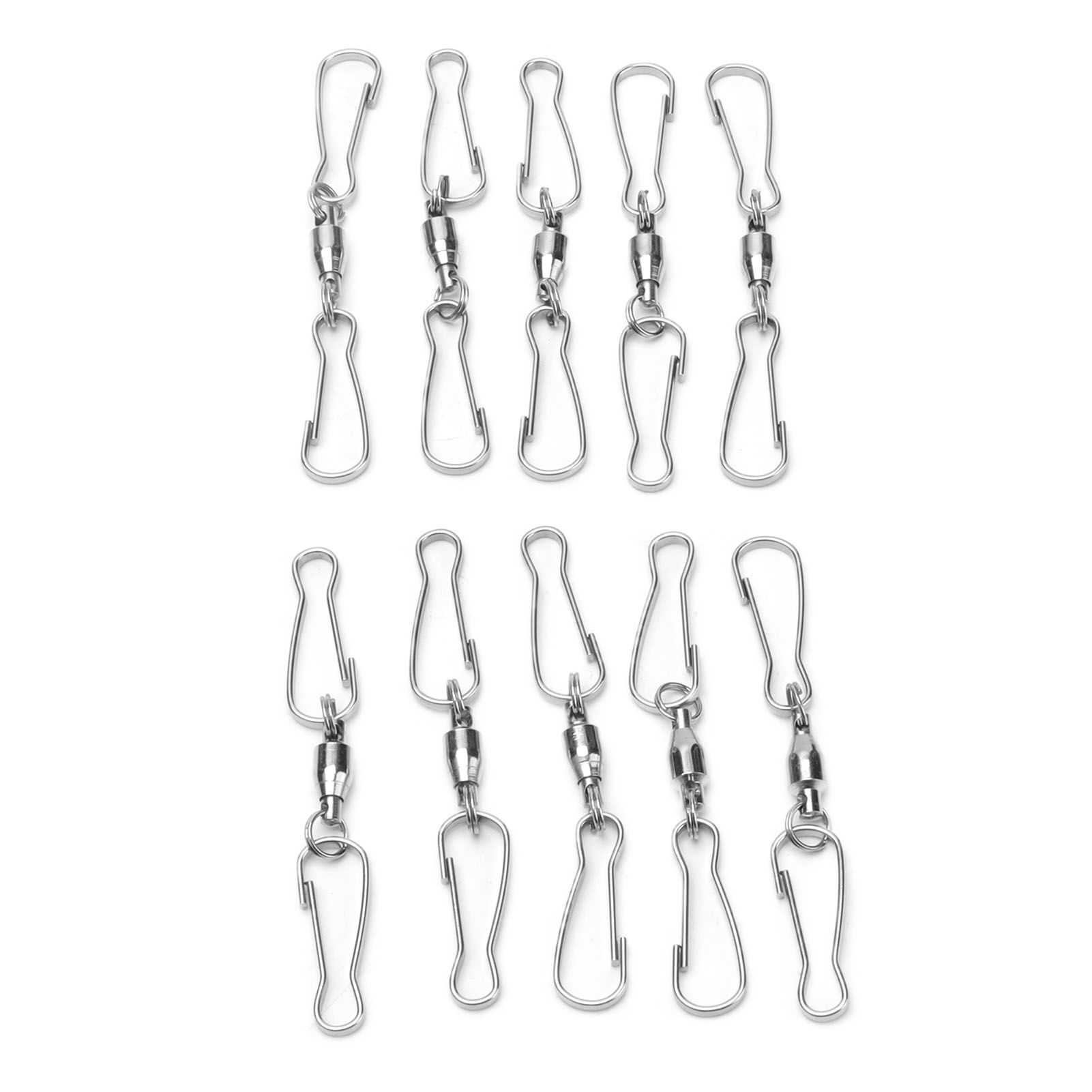 10pcs Hanging Hook Stainless Steel 360° Rotating Hook for Bird Feeder Wind Chimes7cm - Image 3
