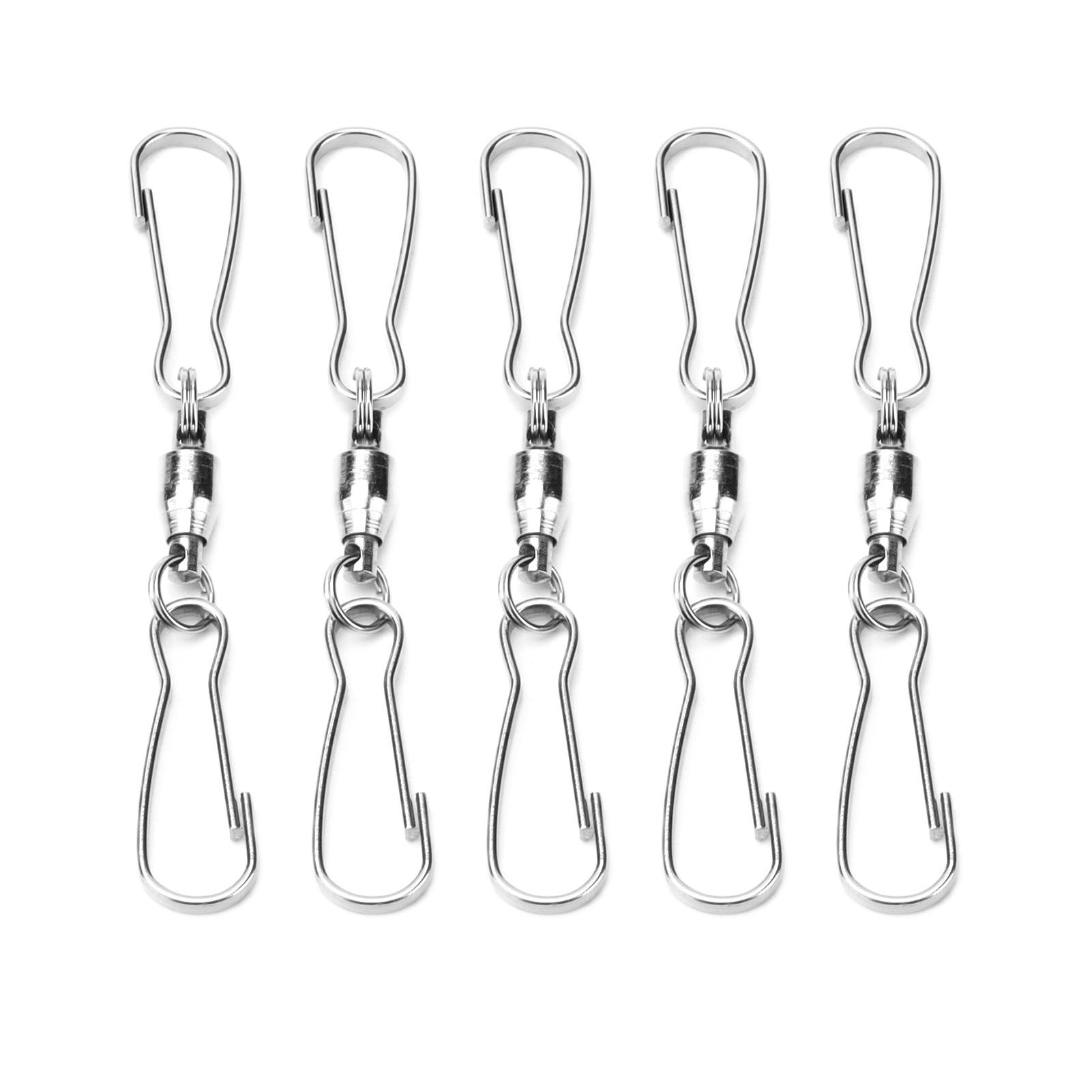 10pcs Hanging Hook Stainless Steel 360° Rotating Hook for Bird Feeder Wind Chimes7cm - Image 5