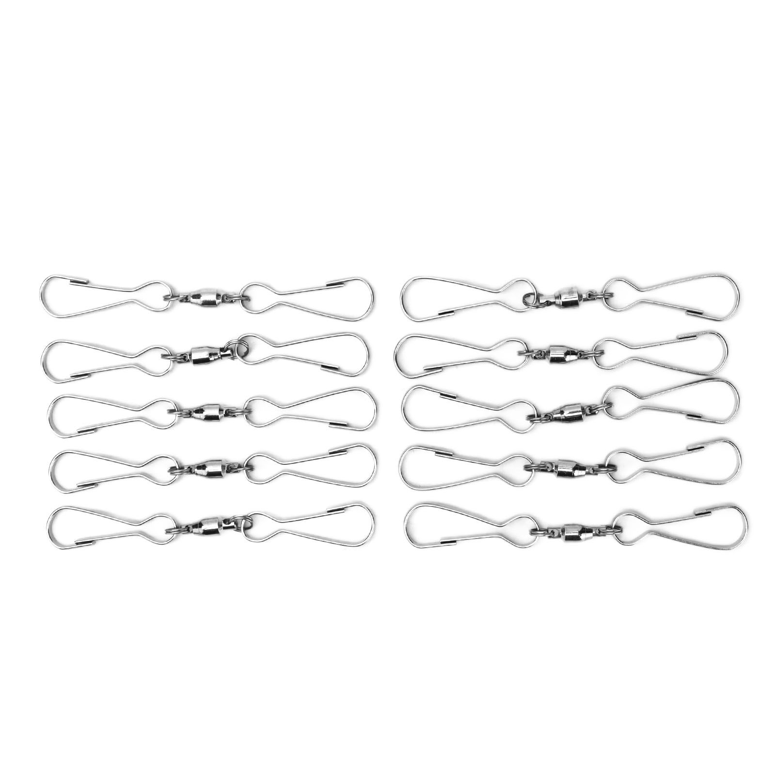 10pcs Hanging Hook Stainless Steel 360° Rotating Hook for Bird Feeder Wind Chimes8.2cm - Image 1