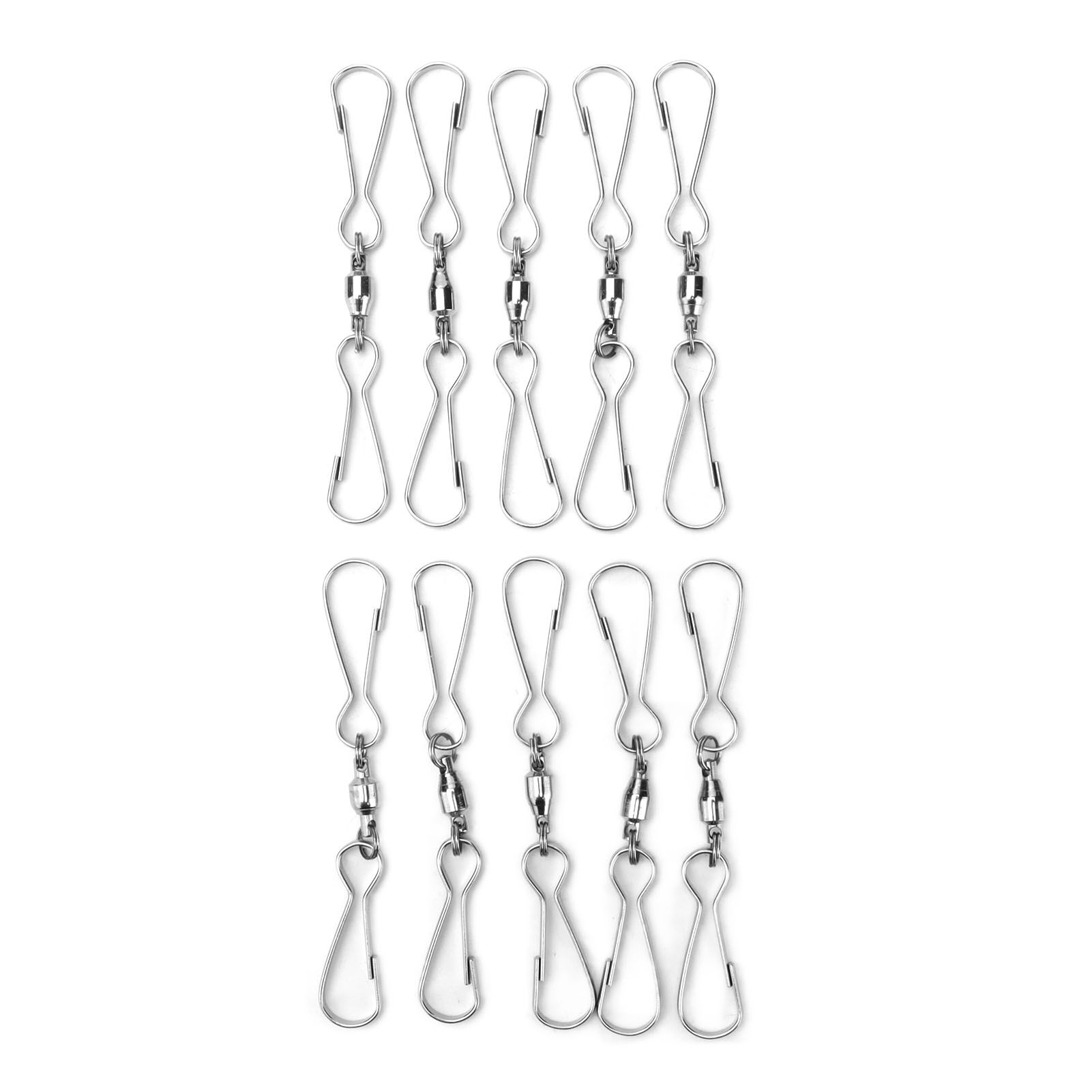 10pcs Hanging Hook Stainless Steel 360° Rotating Hook for Bird Feeder Wind Chimes8.2cm - Image 3