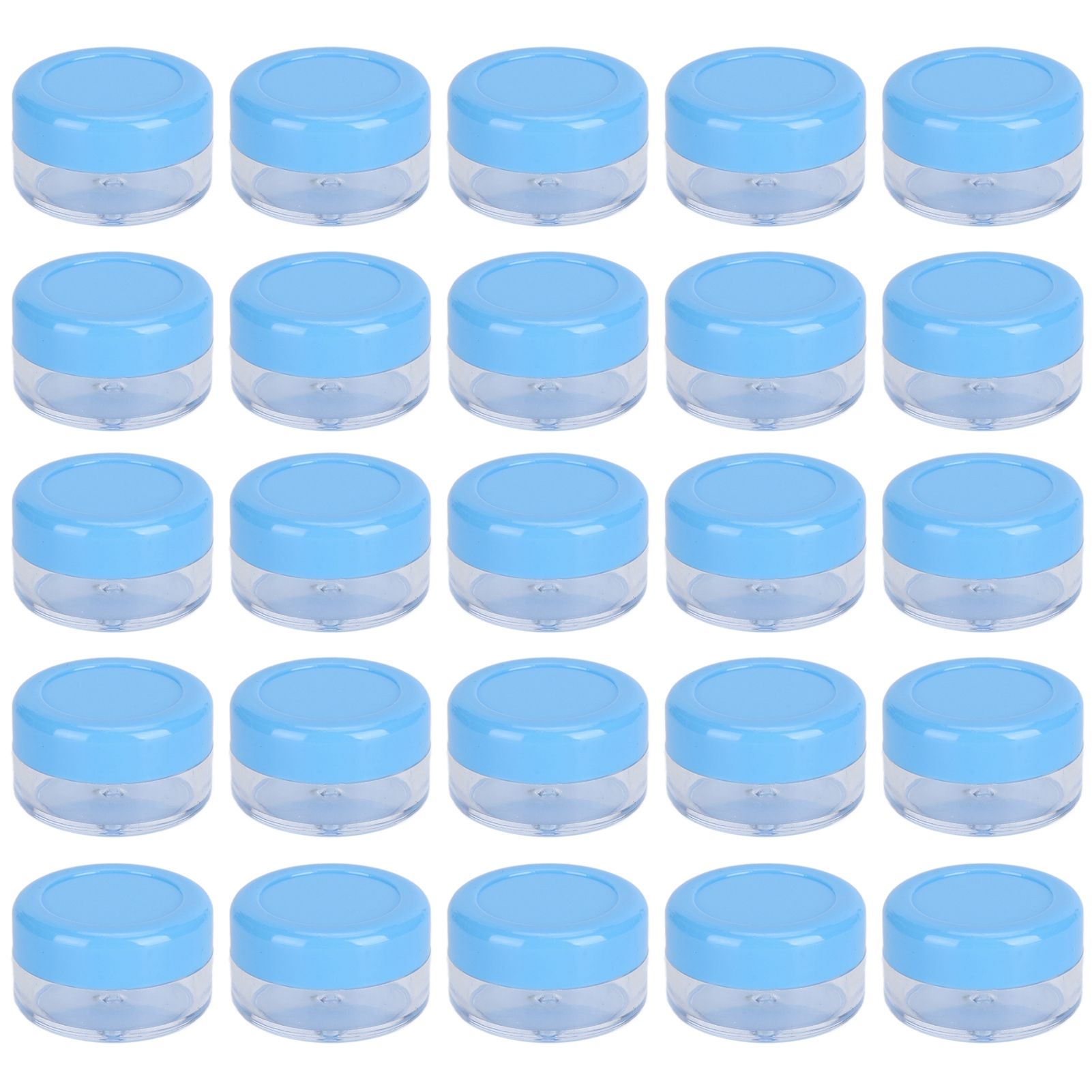 Empty Cream Container 25pcs Plastic Compact Round Small Cosmetic Jar for Travel - Image 1
