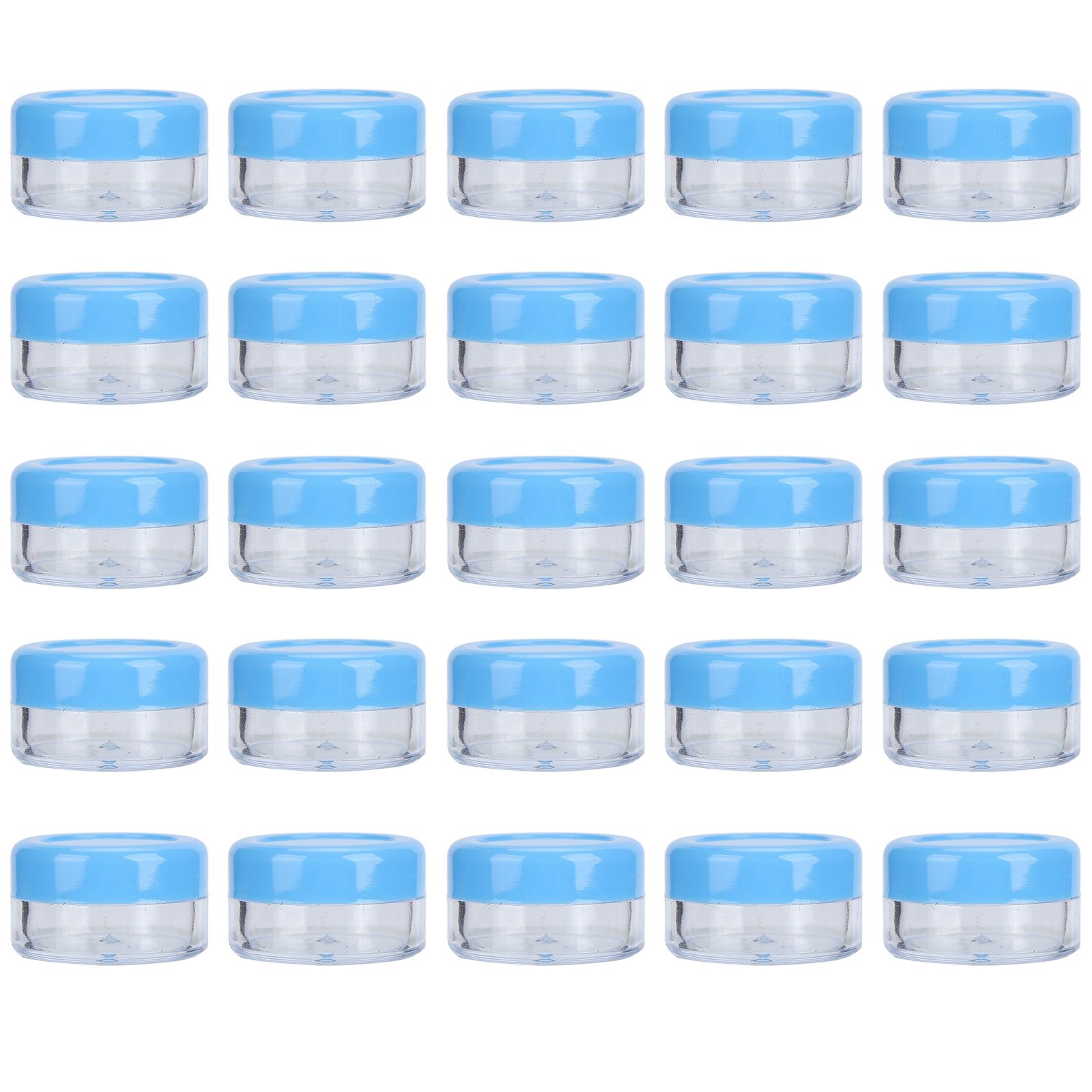 Empty Cream Container 25pcs Plastic Compact Round Small Cosmetic Jar for Travel - Image 2