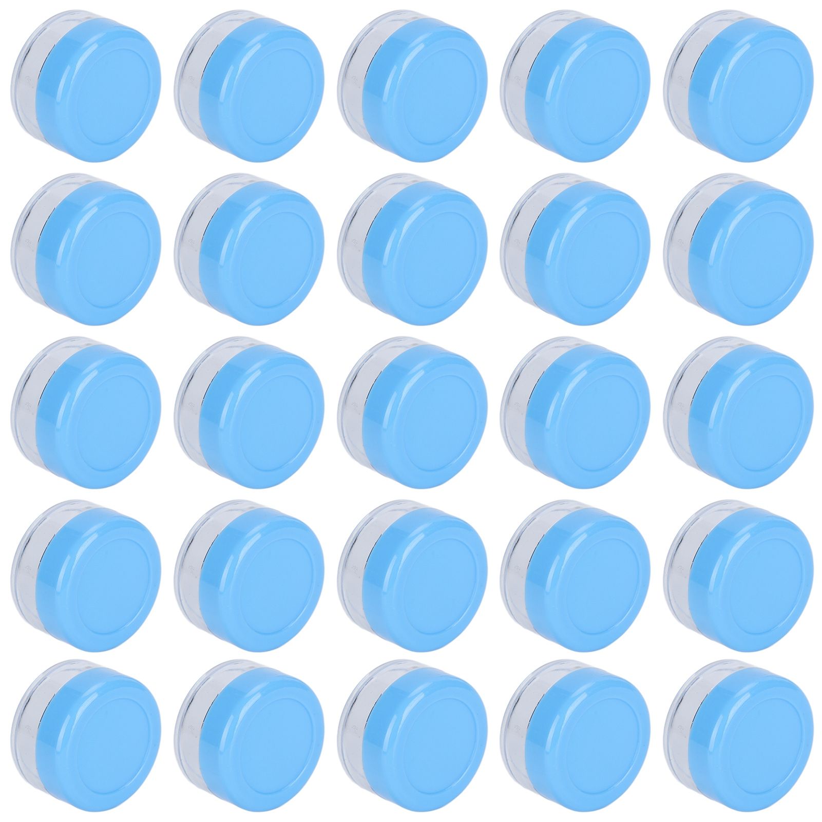 Empty Cream Container 25pcs Plastic Compact Round Small Cosmetic Jar for Travel - Image 3