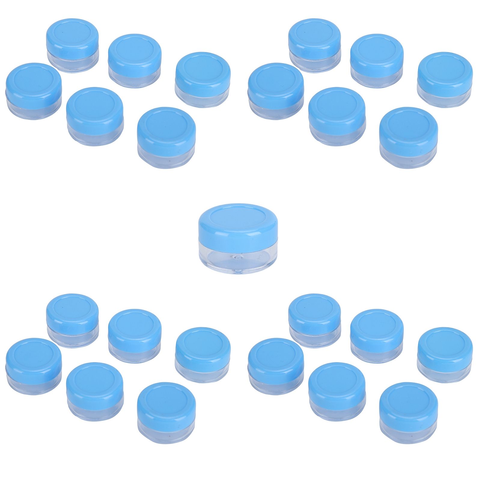 Empty Cream Container 25pcs Plastic Compact Round Small Cosmetic Jar for Travel - Image 5