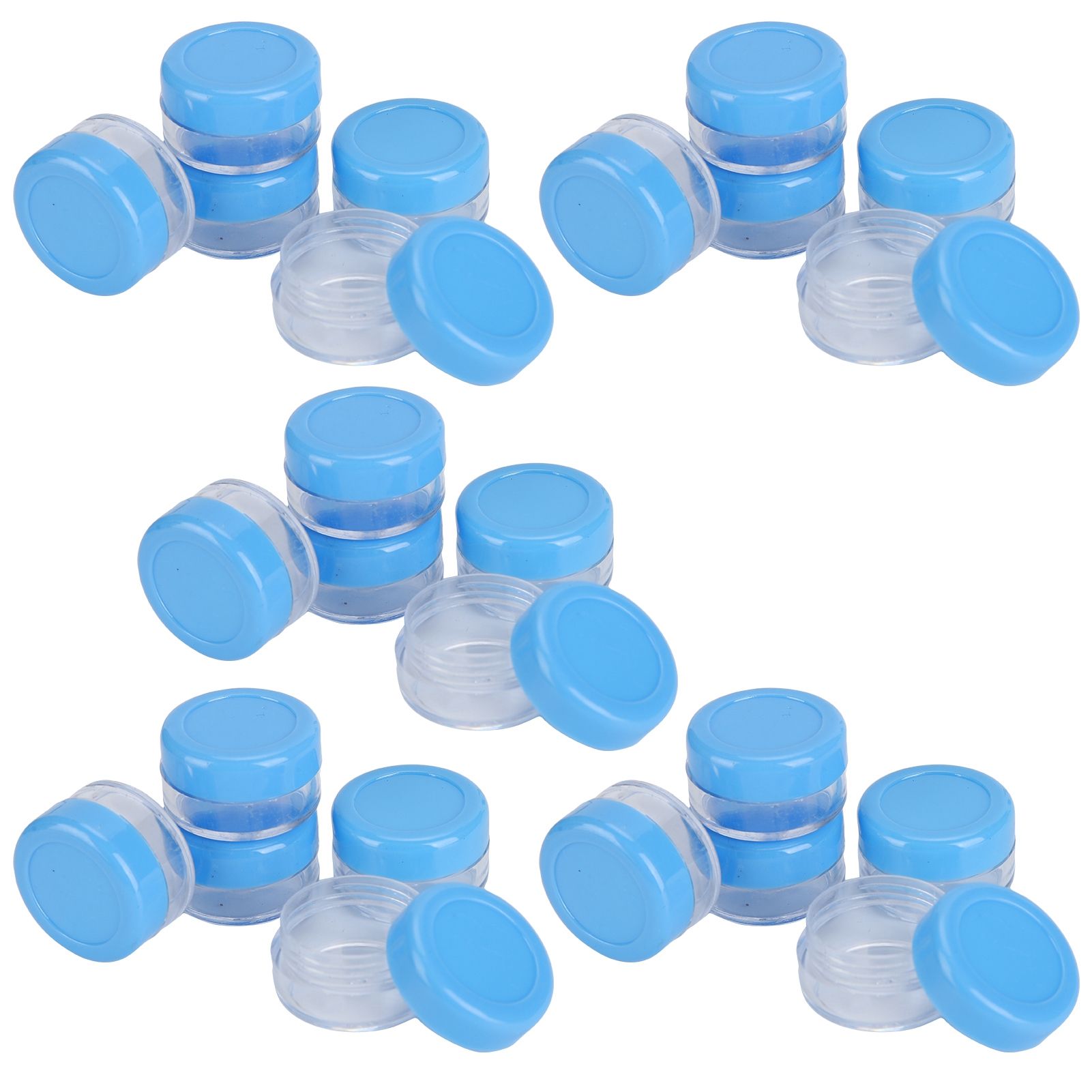 Empty Cream Container 25pcs Plastic Compact Round Small Cosmetic Jar for Travel - Image 7